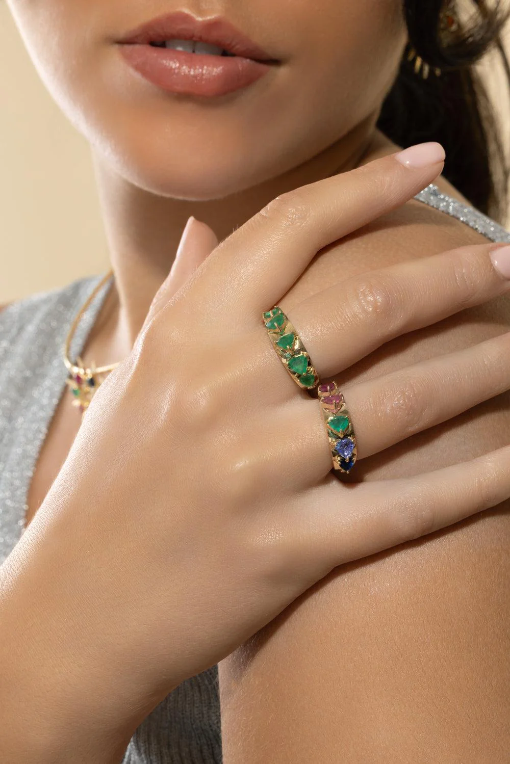 Emerald Mandala Domino Ring - Image 2