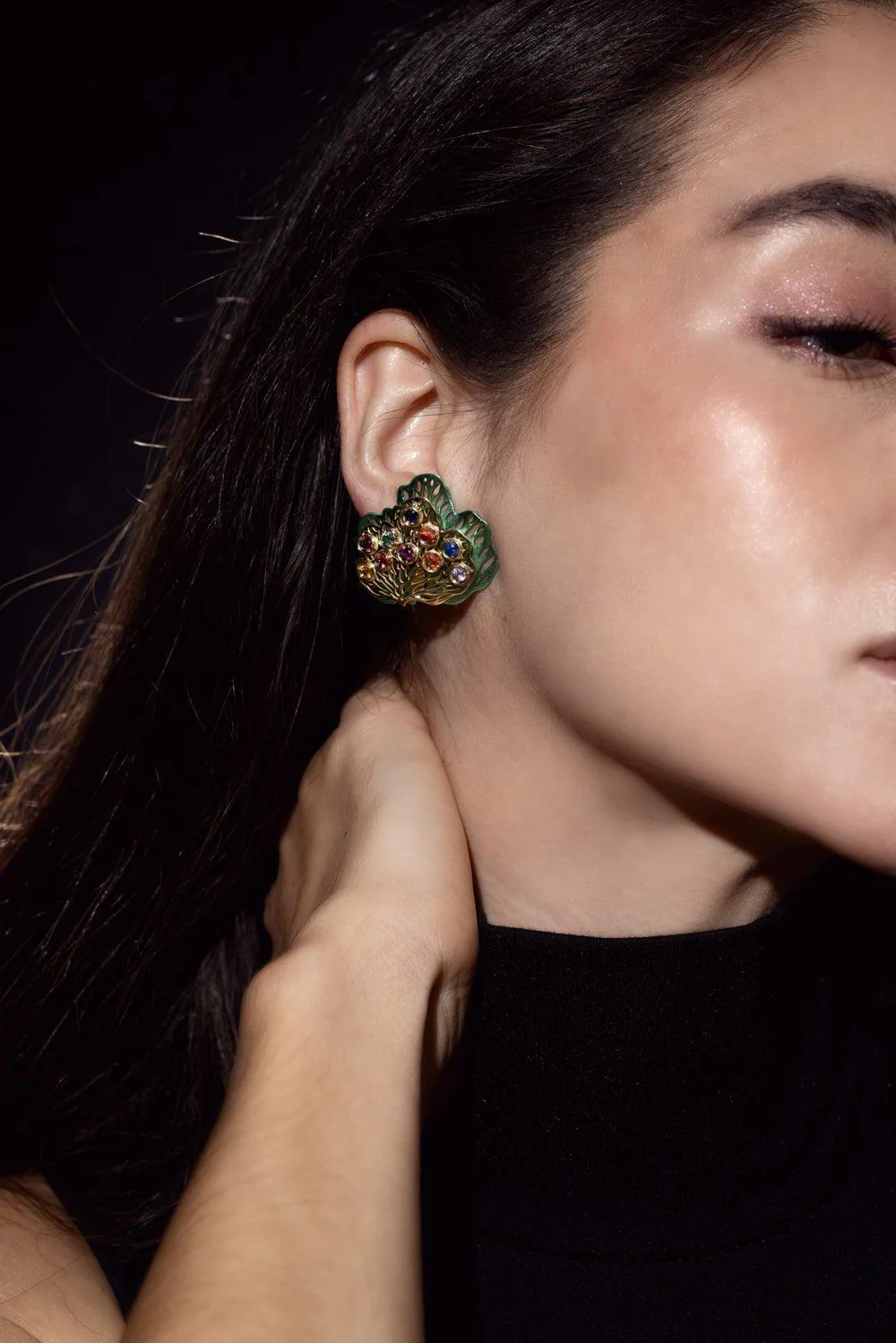 Petal Stone Earrings - Image 4