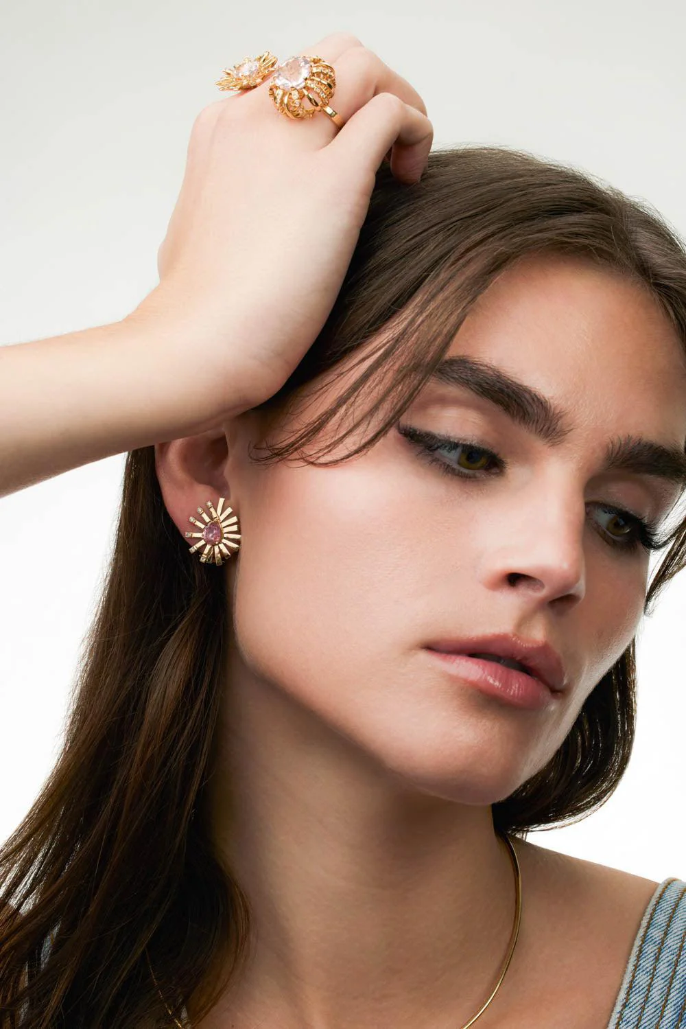 Pink Tourmaline Mini La Belle Duo Earrings - Image 3