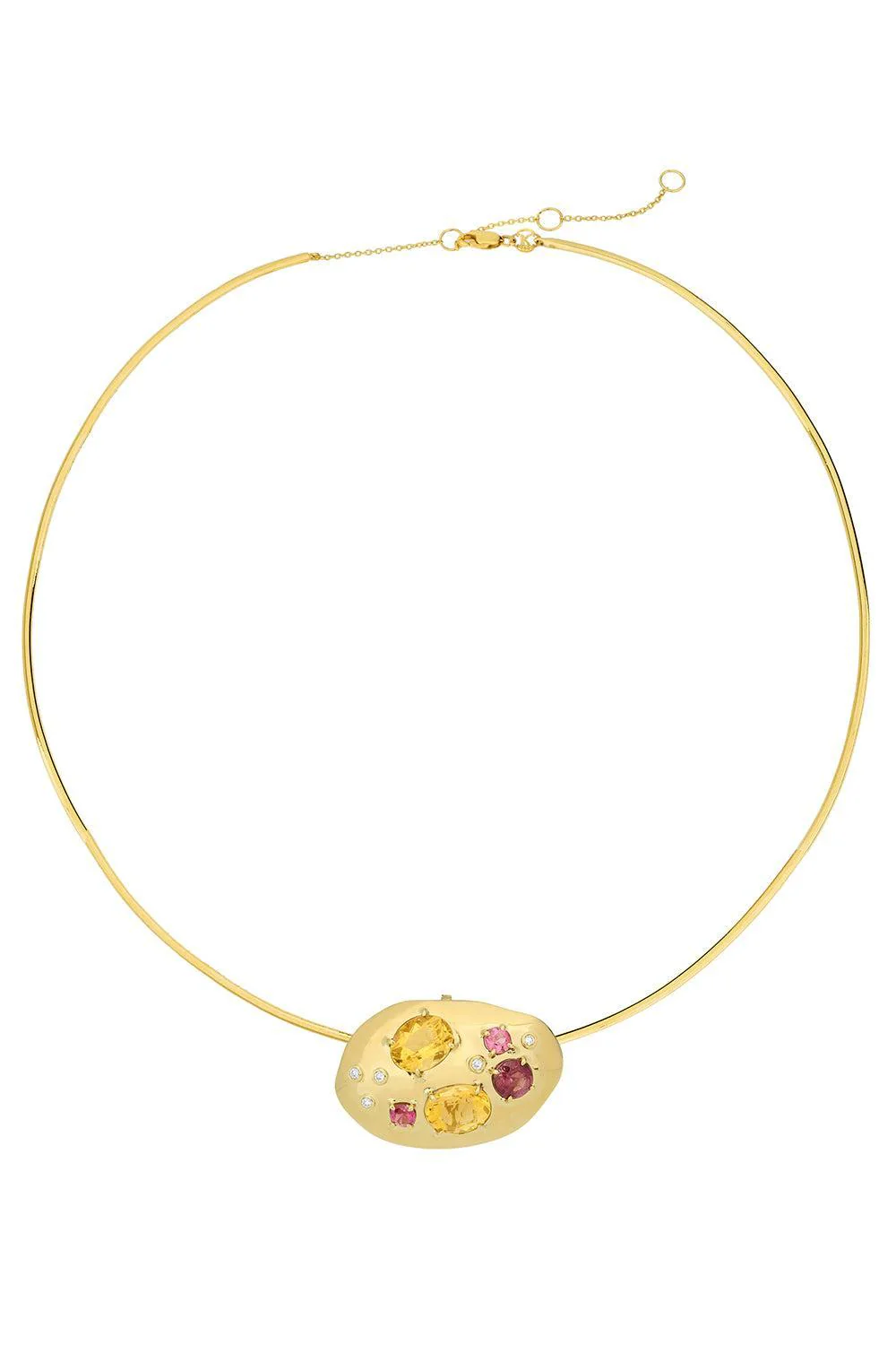 Rubellite Citrine Flinstone Pendant - Image 5