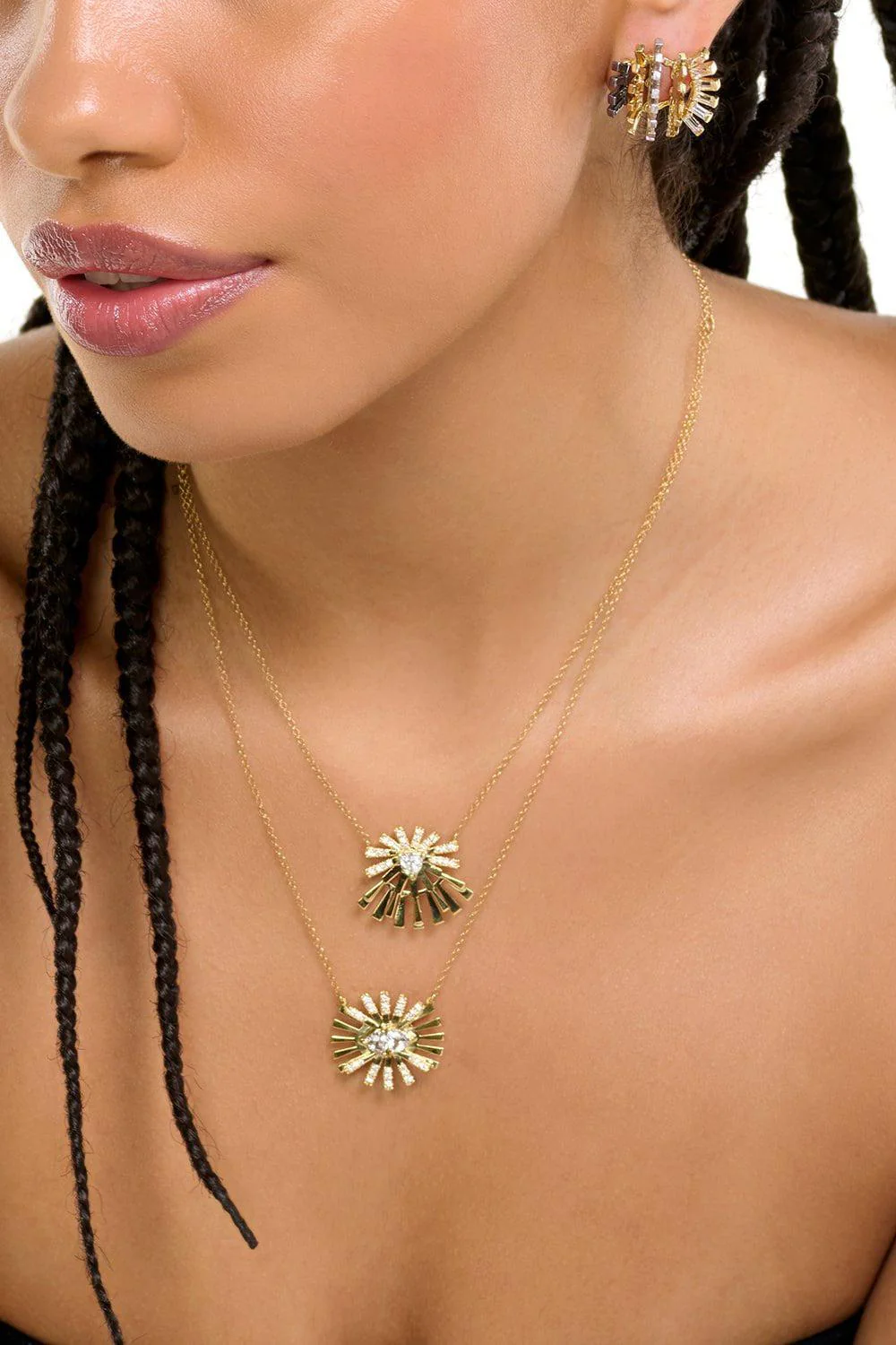 Ruby Diamond Hedgehog Earrings - Image 2