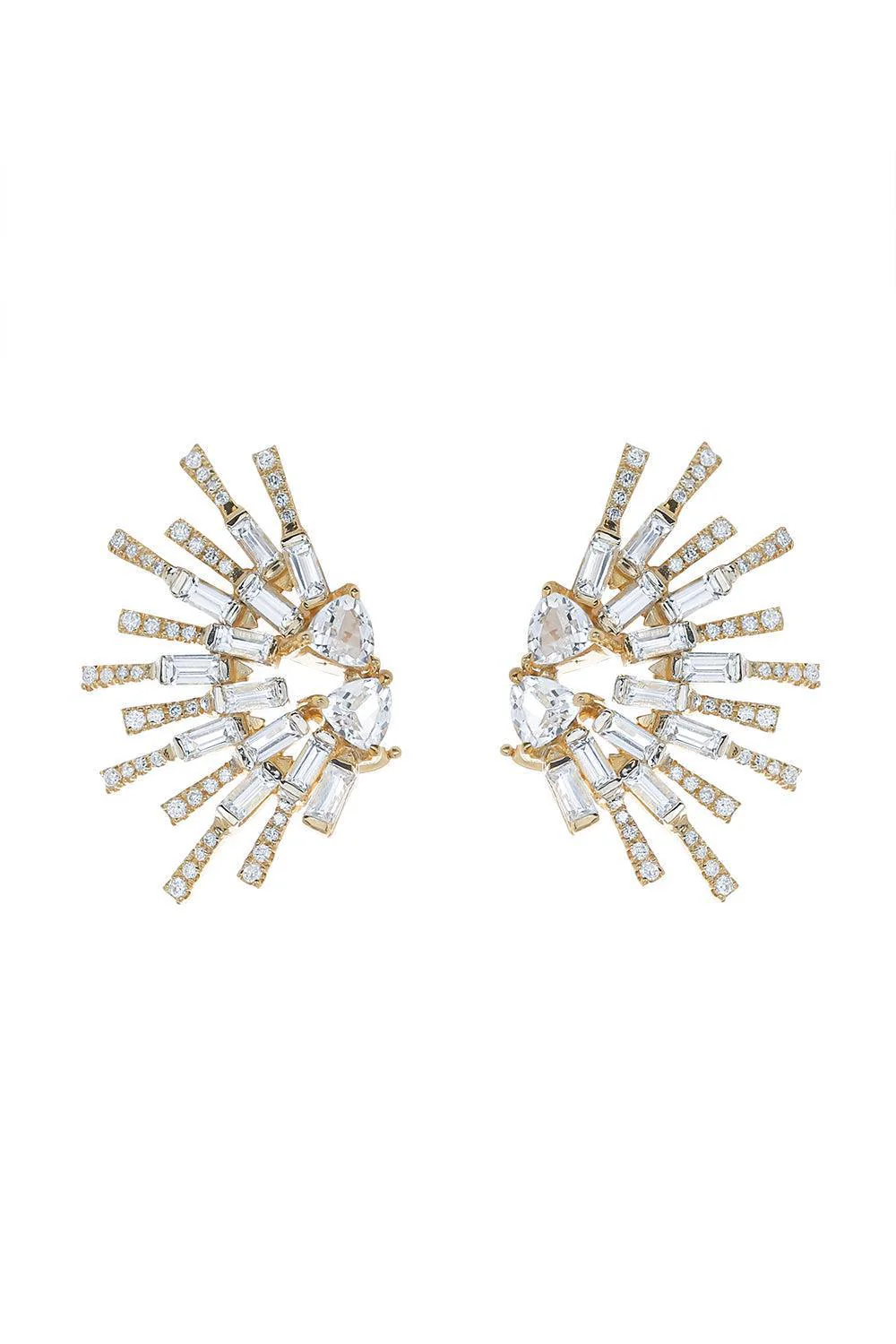 Sapphire Diamond Sunshine Earrings