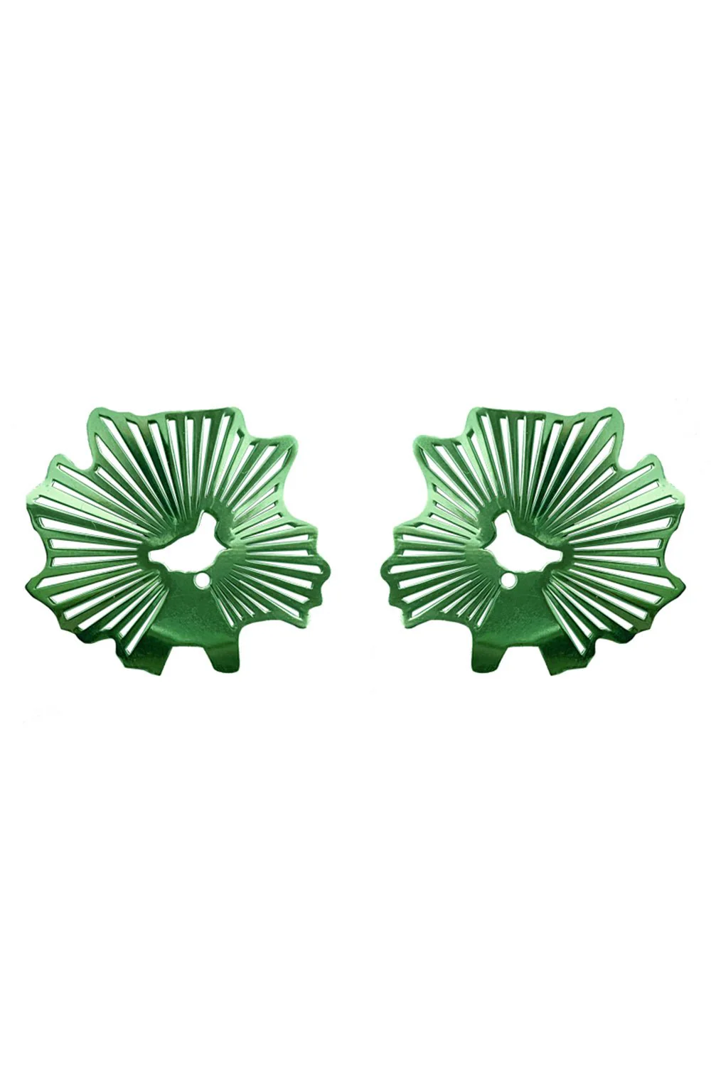 Spiral Back Color Plate Earrings
