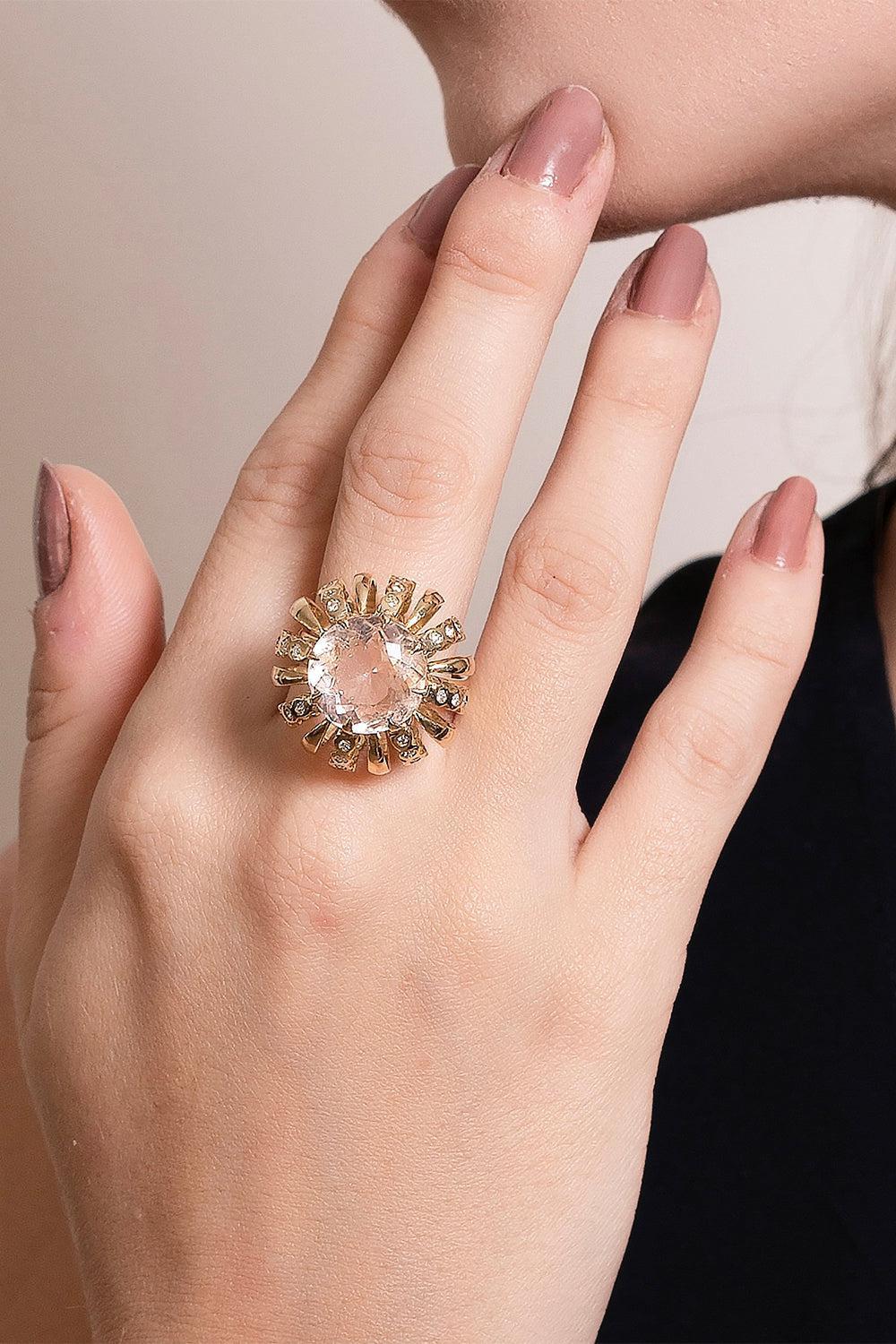Sunshine La Belle Morganite Ring - Image 3