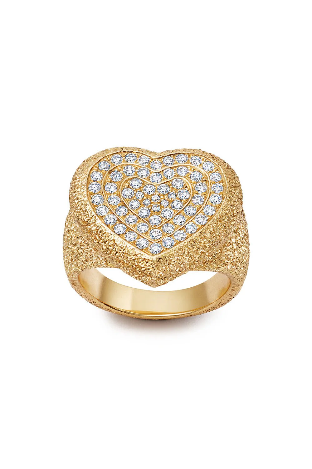 Diamond Pavé Cuore Ring