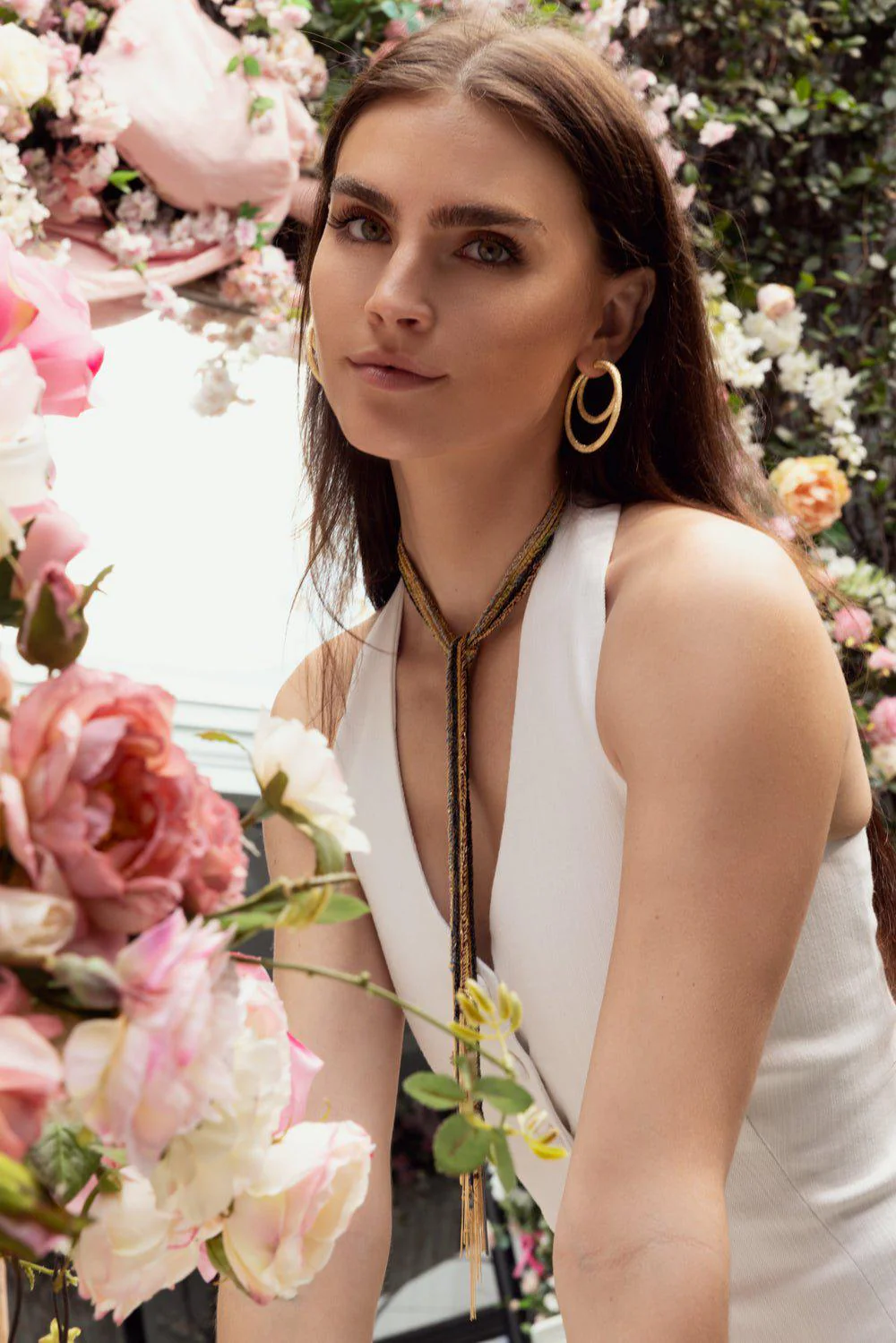 Florentine Finish Large Round Hoop Earrings - Image 4