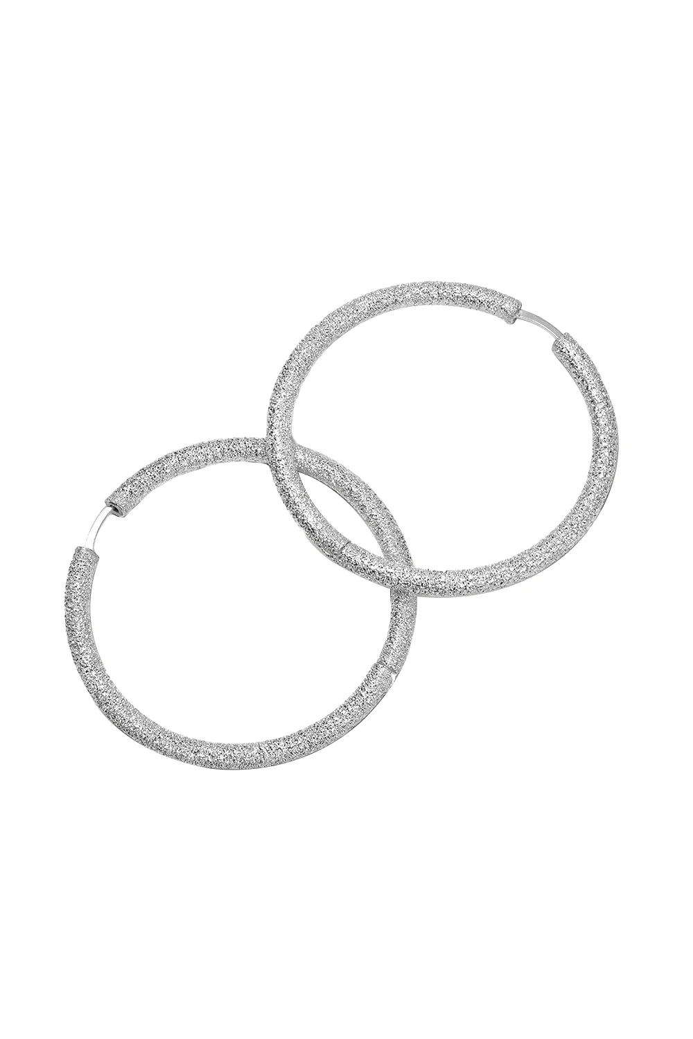 Florentine Finish Large Round Hoop Earrings - Image 5