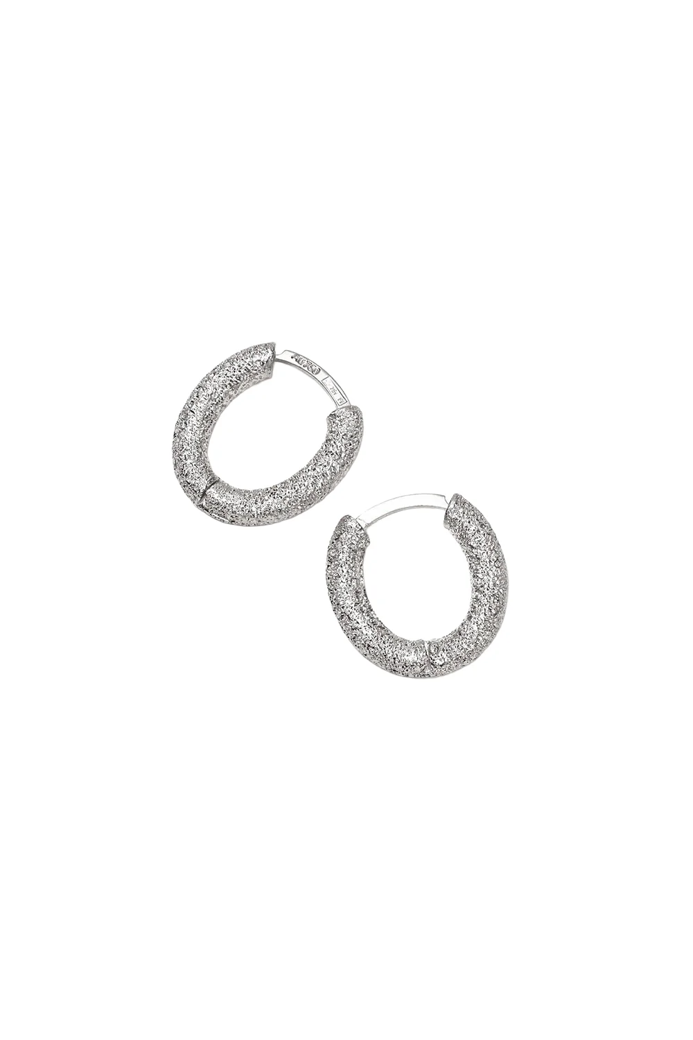 Florentine Finish Oval Huggy Earrings - Image 7