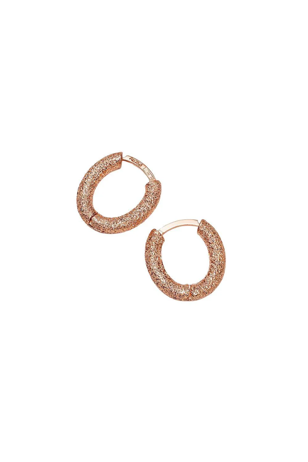 Florentine Finish Oval Huggy Earrings - Image 8