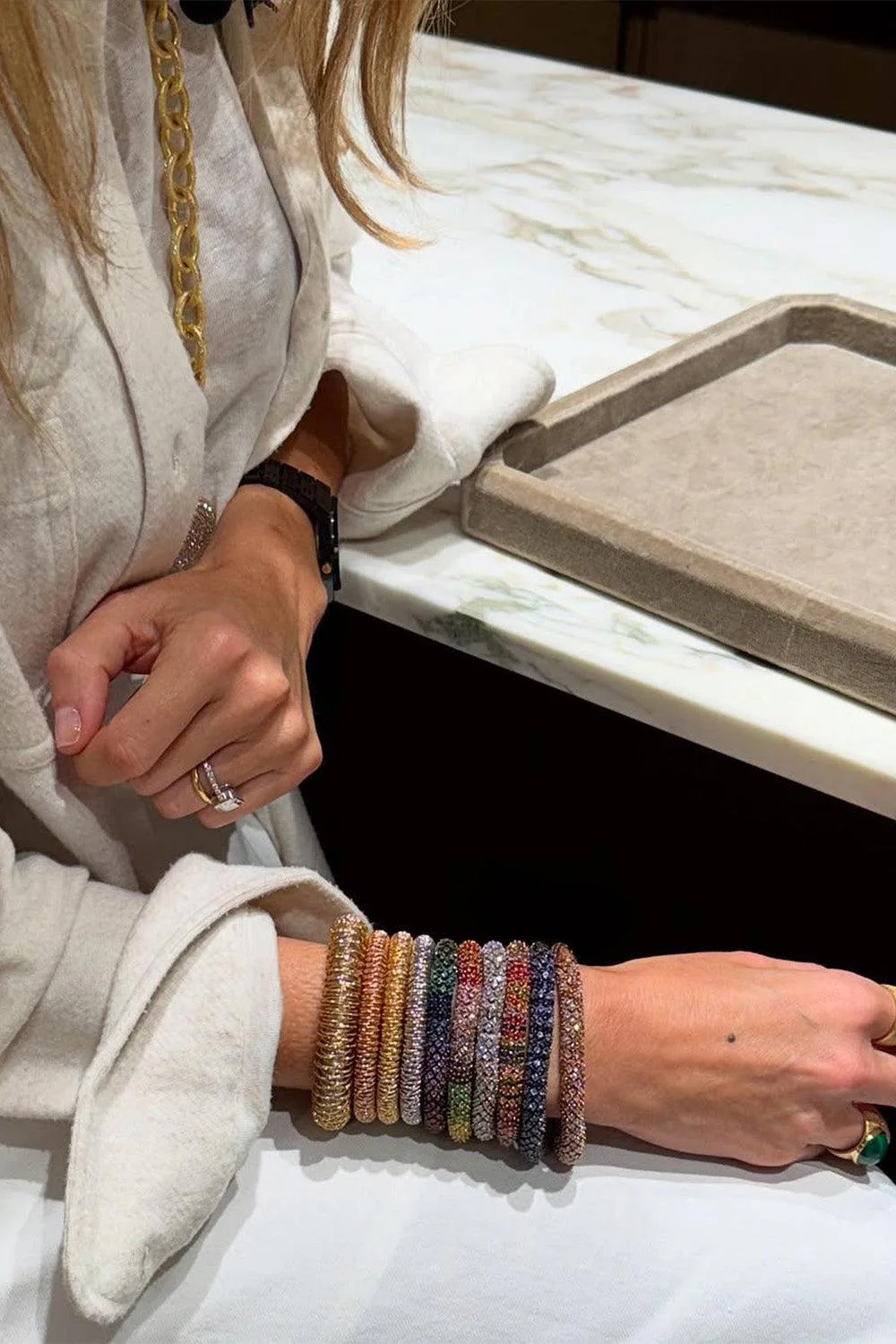 Florentine Finish Twister Luxe Bracelet - Image 2