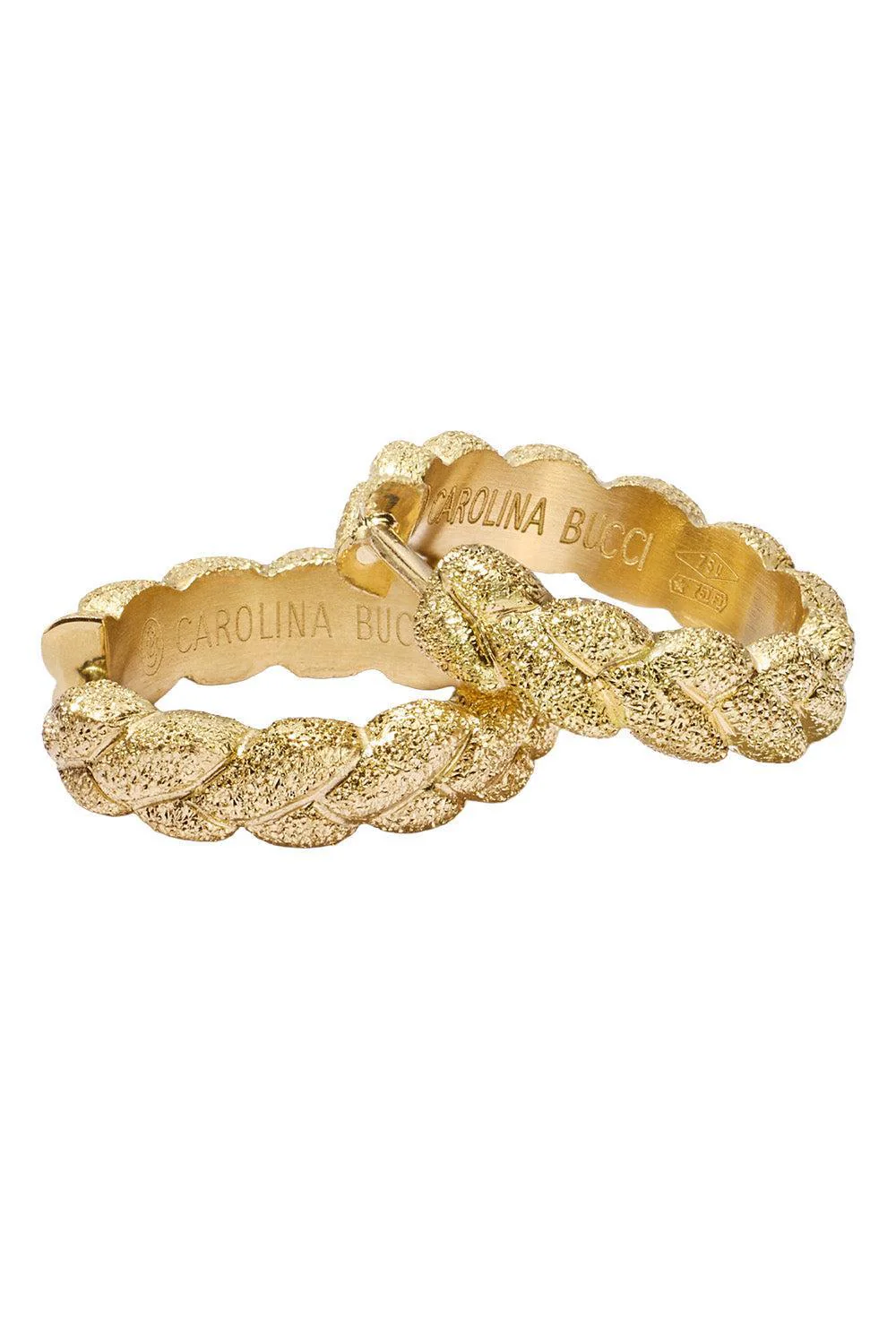 Florentine Finish Everyday Huggie Earrings - Yellow Gold