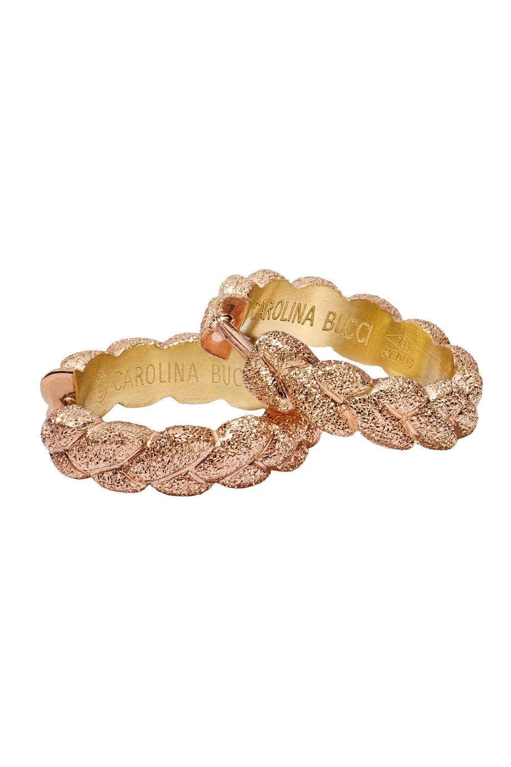 Florenting Finish Everyday Huggie Earrings - Rose Gold