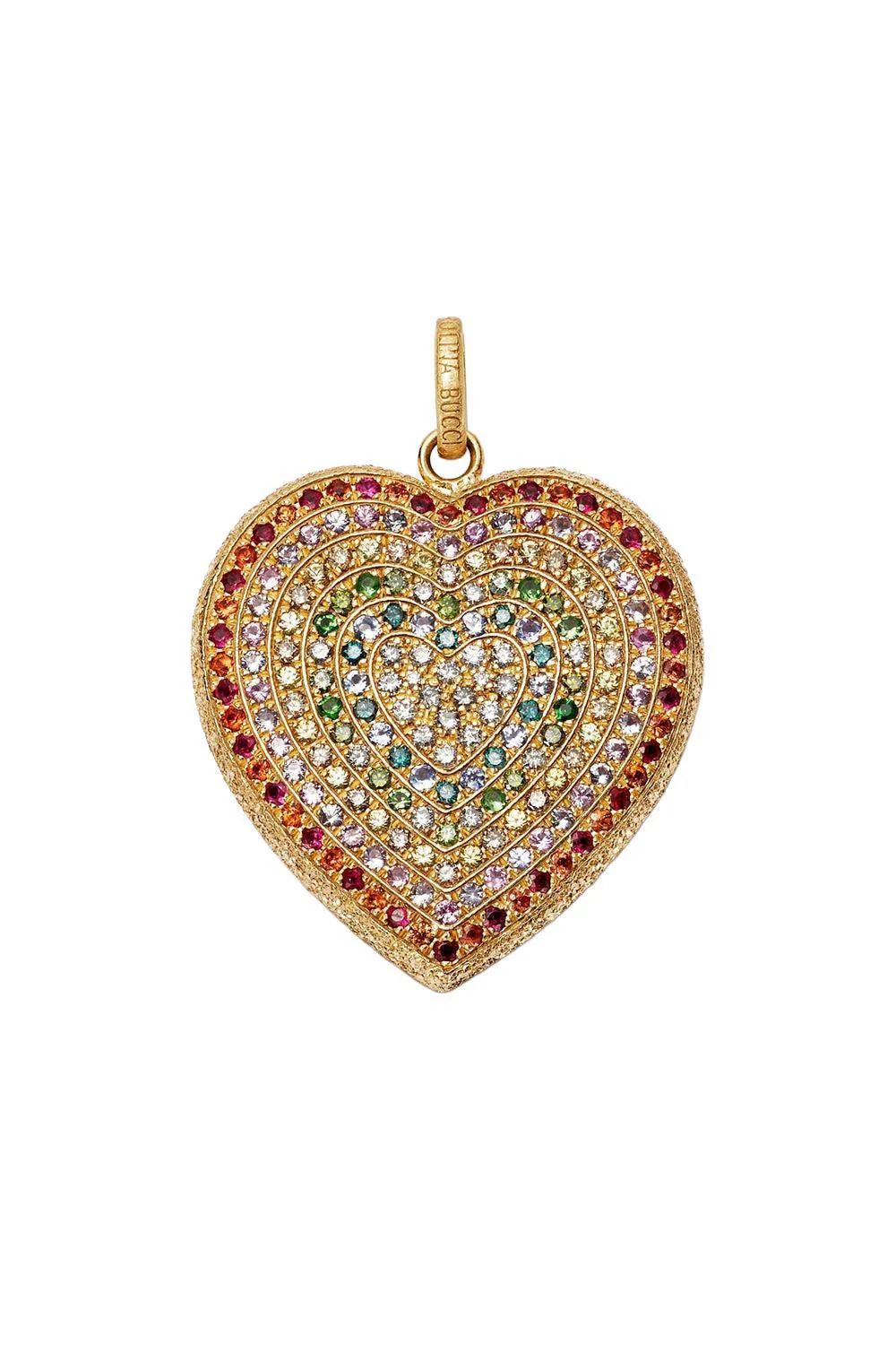 Rainbow Pavé Cuore Pendant