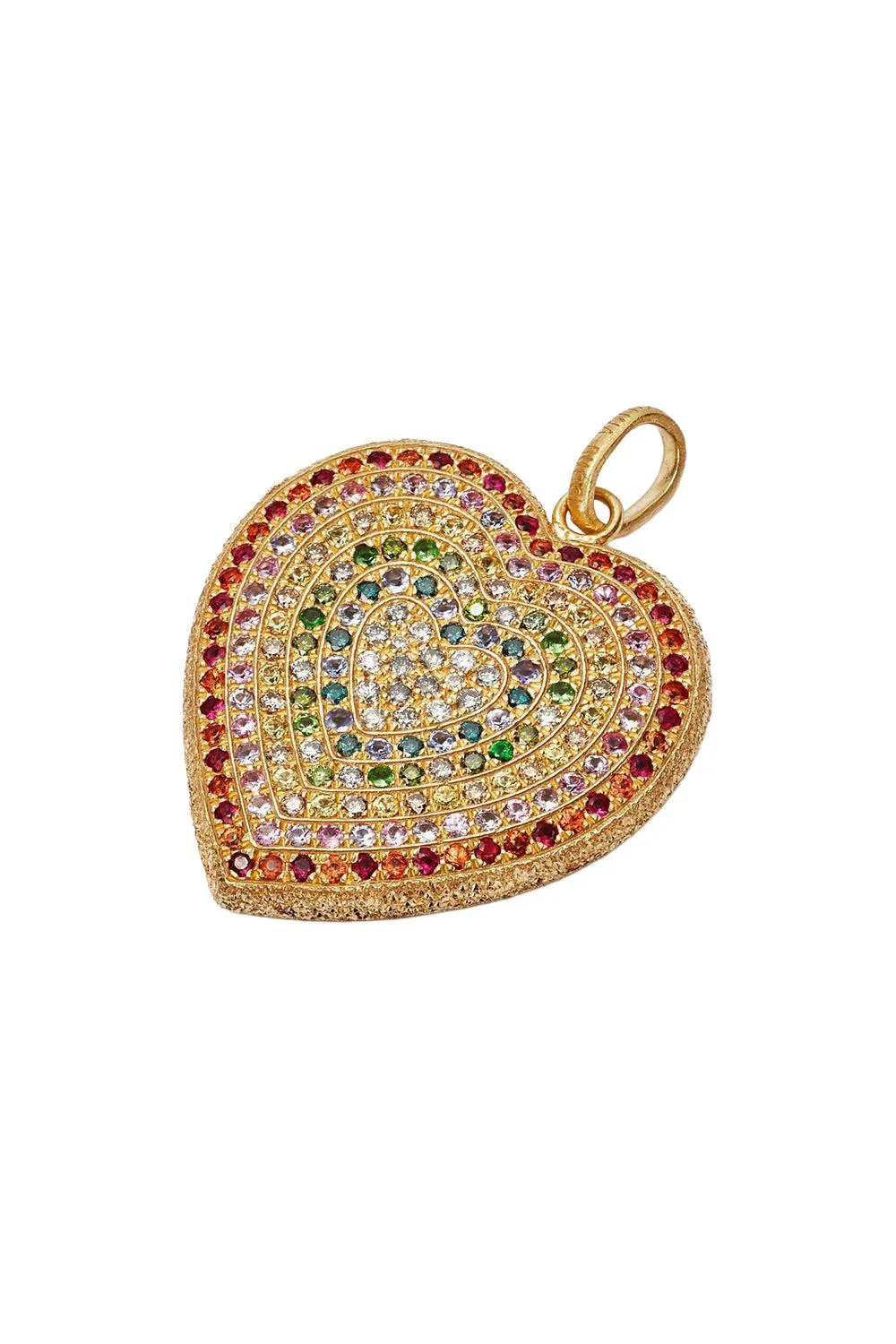Rainbow Pavé Cuore Pendant - Image 3
