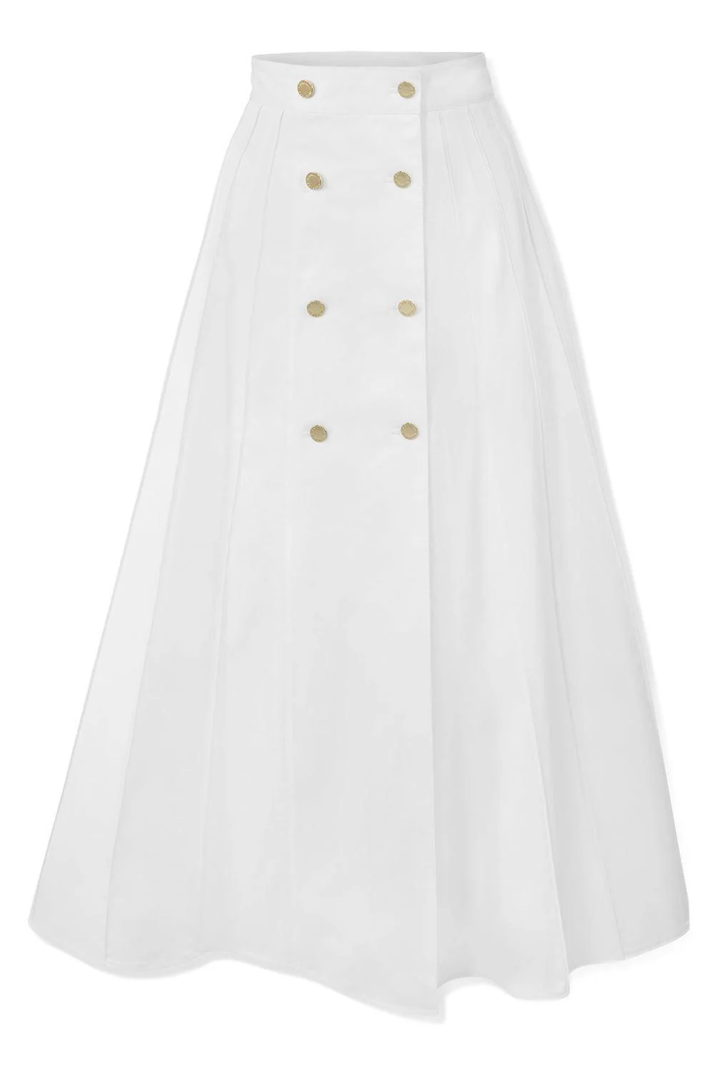 Button Midi Skirt