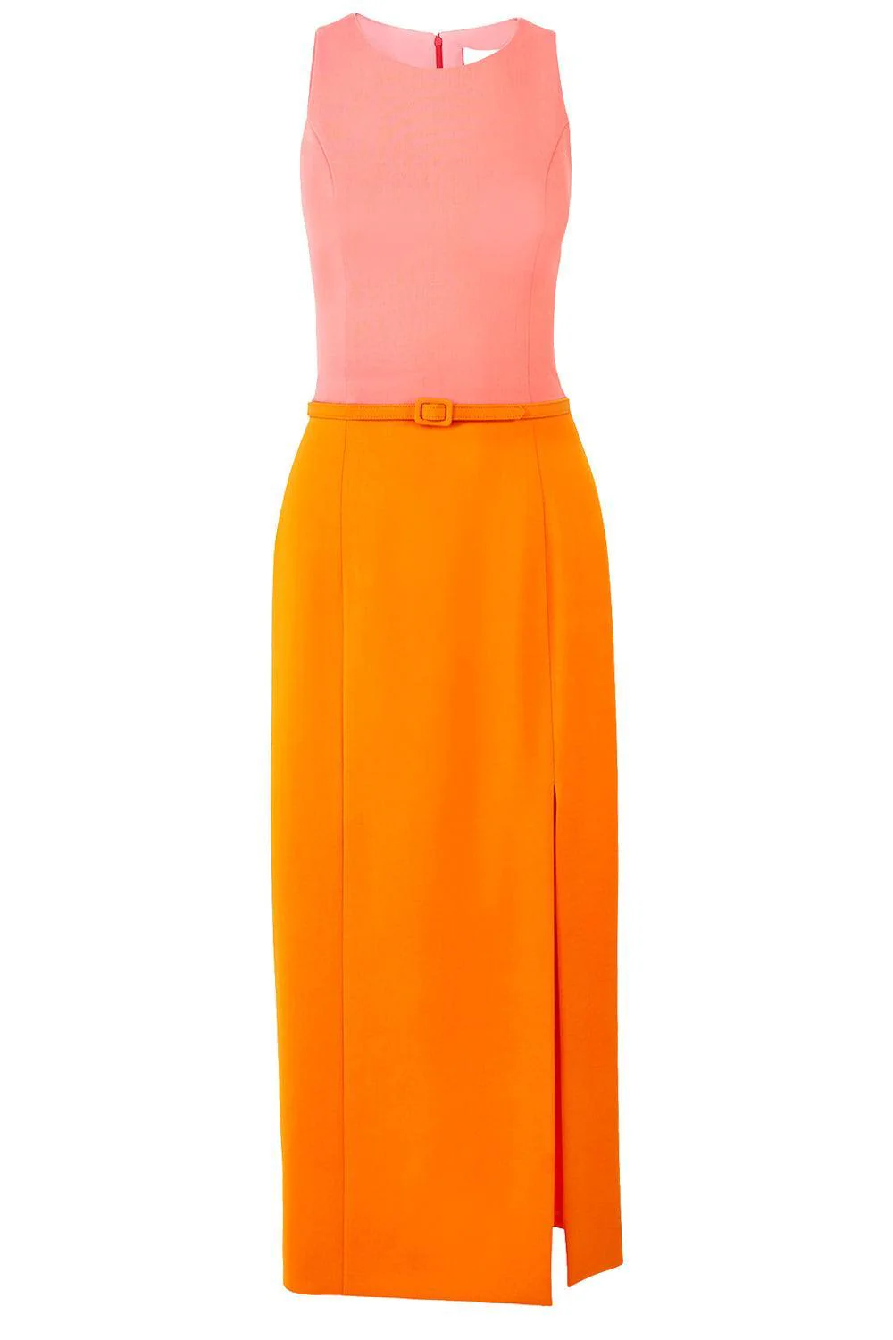 Crewneck Belted Midi Dress