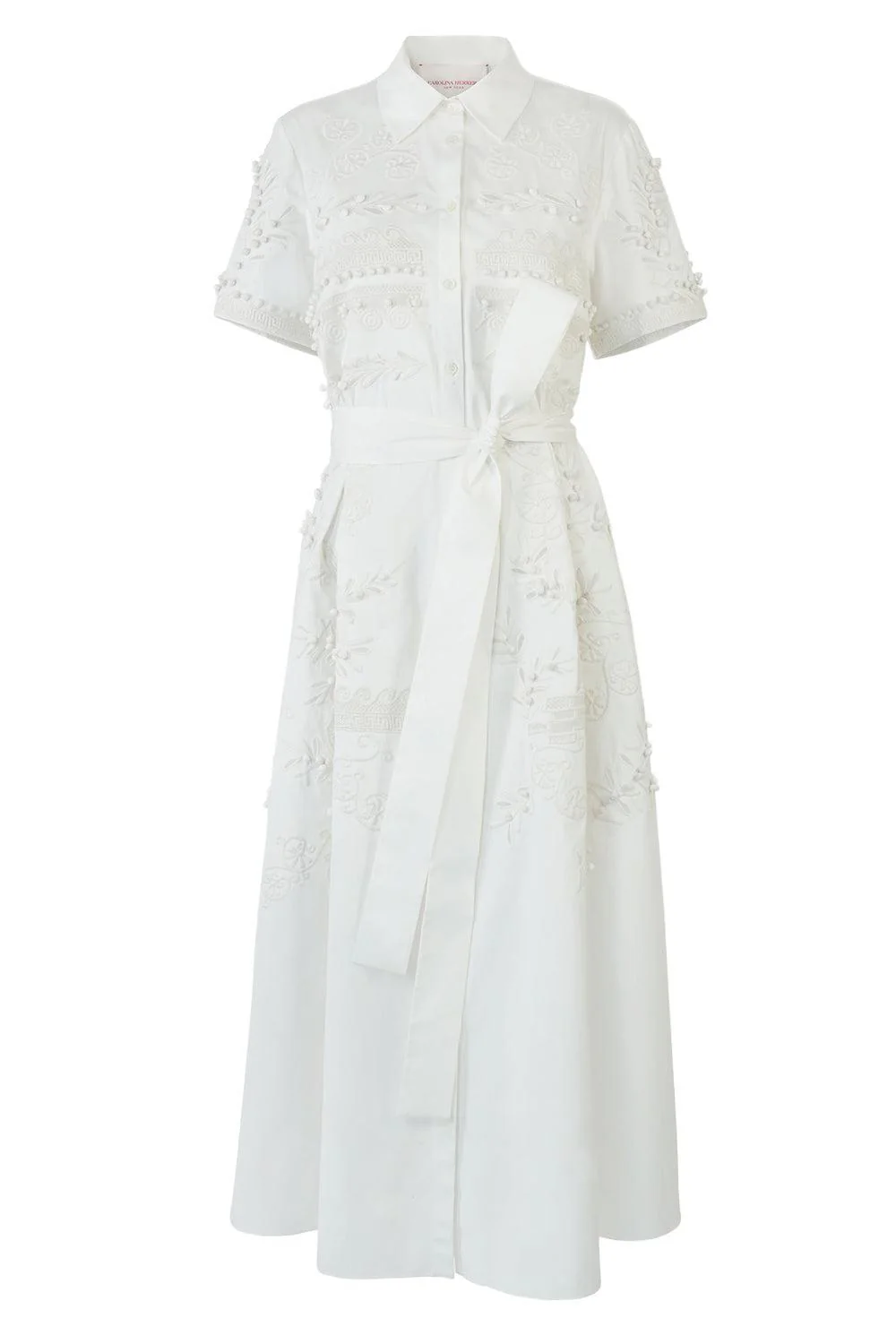 Embroidered Shirt Dress