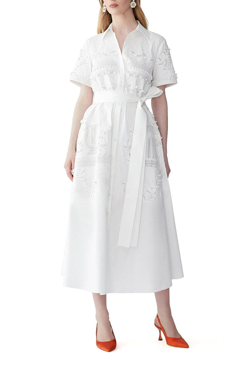 Embroidered Shirt Dress - Image 2