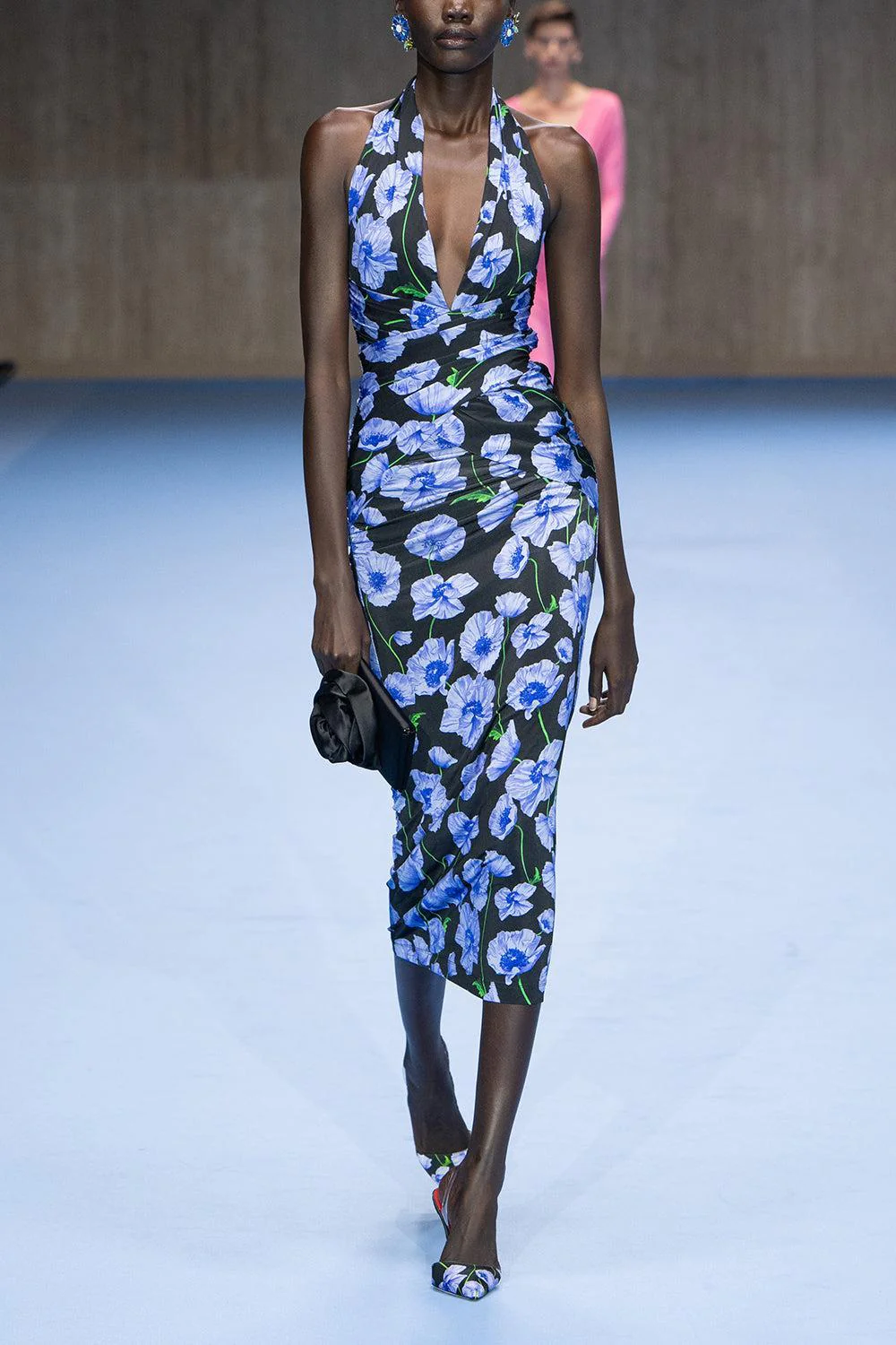 Halter Neck Gathered Dress - Image 2