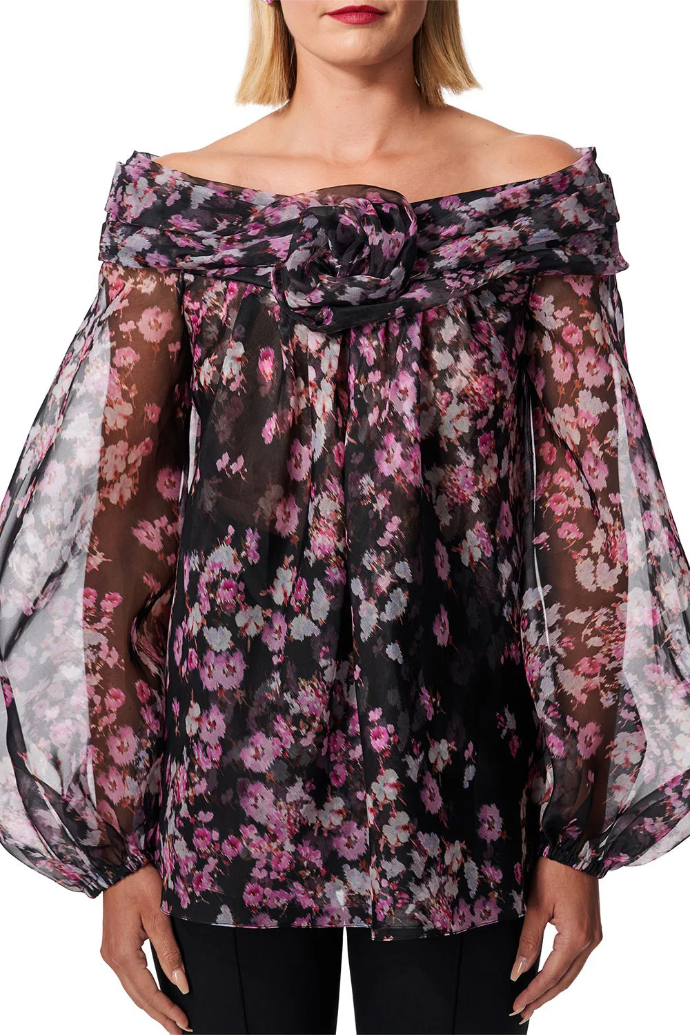 Long Sleeve Flower Top - Image 3