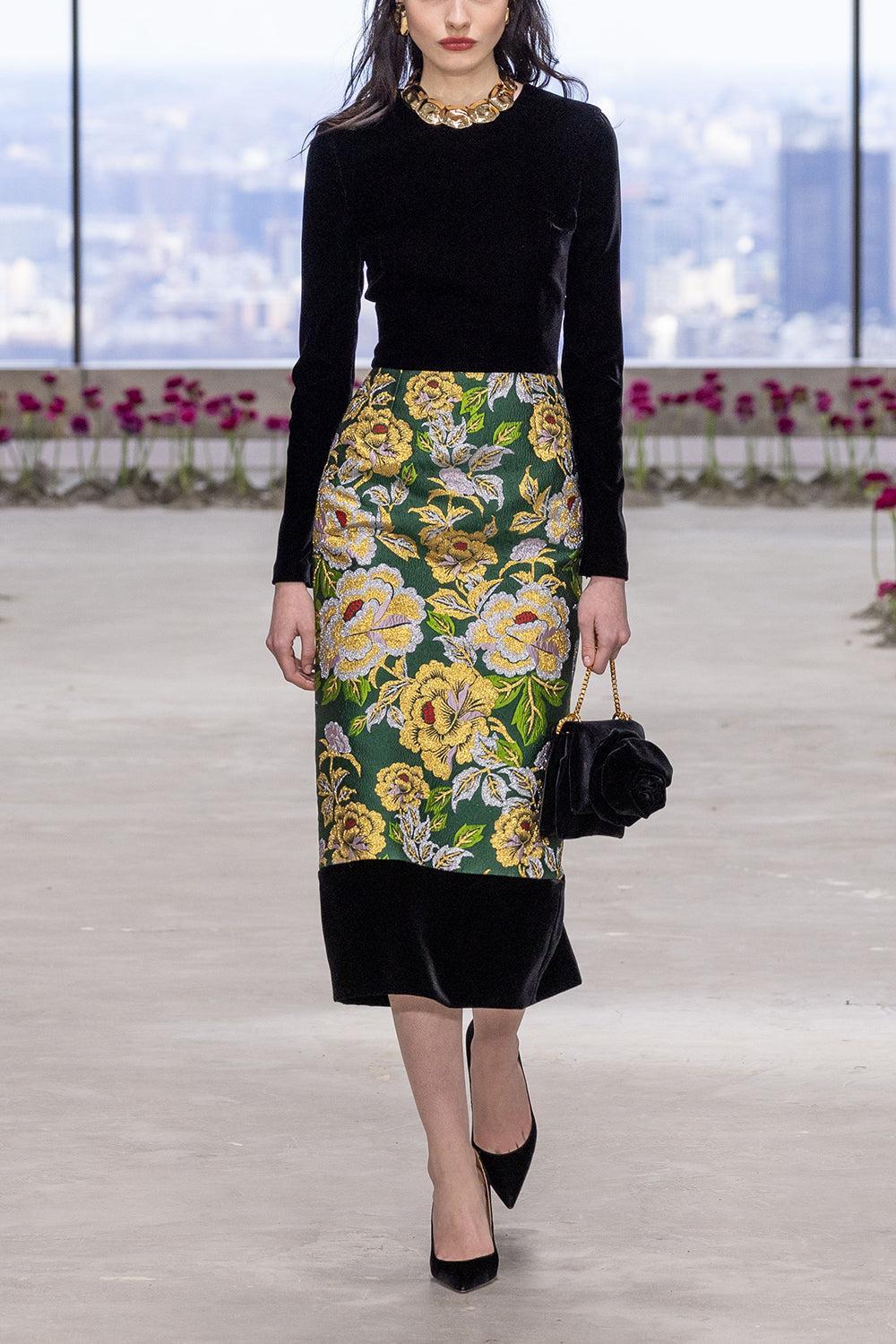 Long Sleeve Lurex Midi Dress