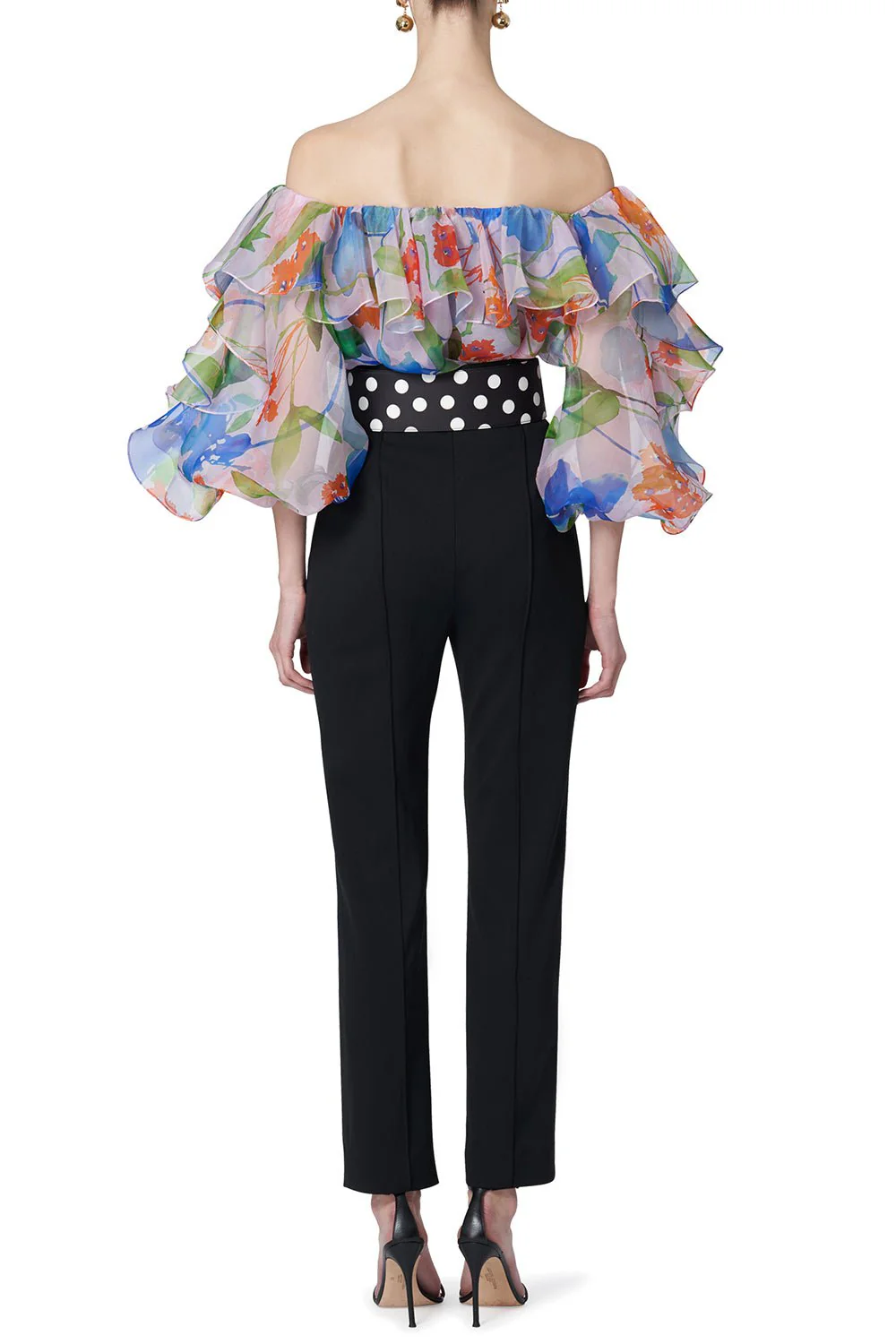 Ruffle Balloon Sleeve Top - Image 3