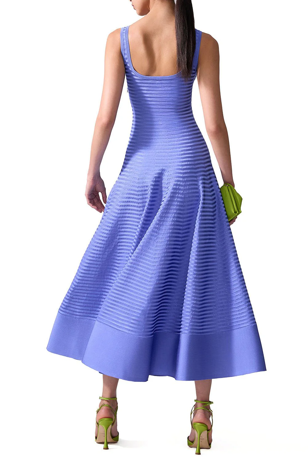 Scoop Neck Flare Midi Dress - Image 3