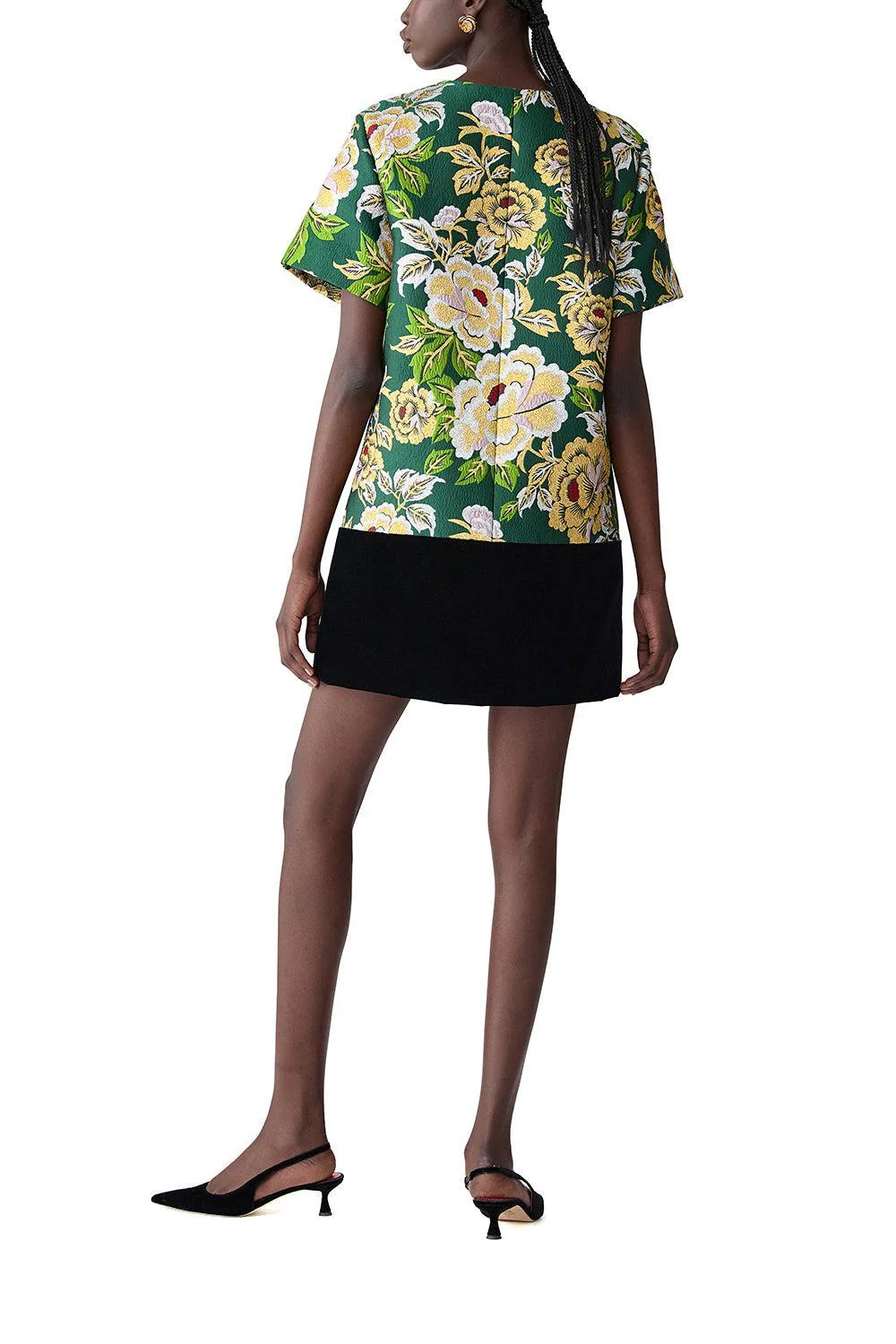 Short Sleeve Lurex Shift Dress - Image 7