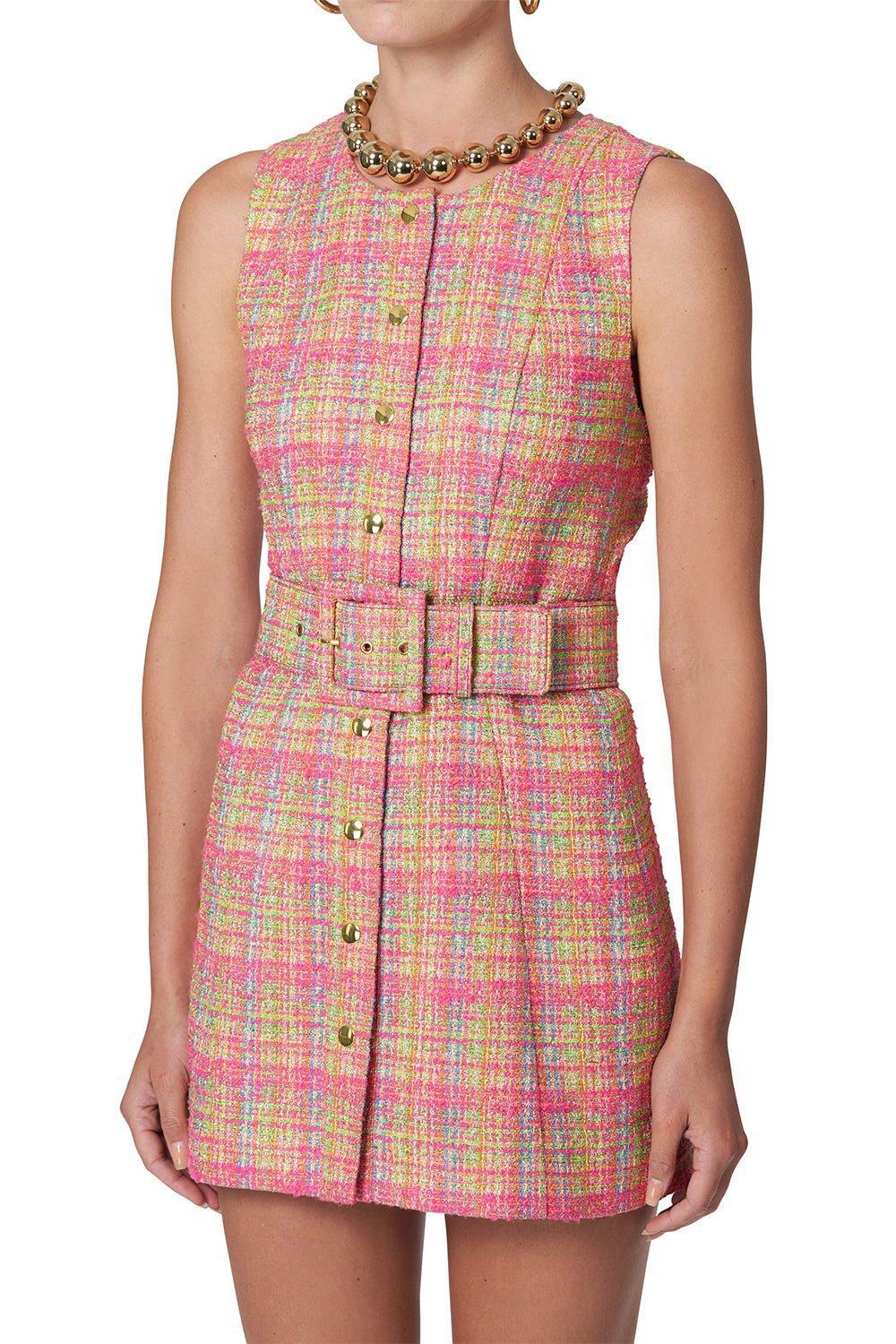Sleeveless Button Front Mini Dress - Image 3