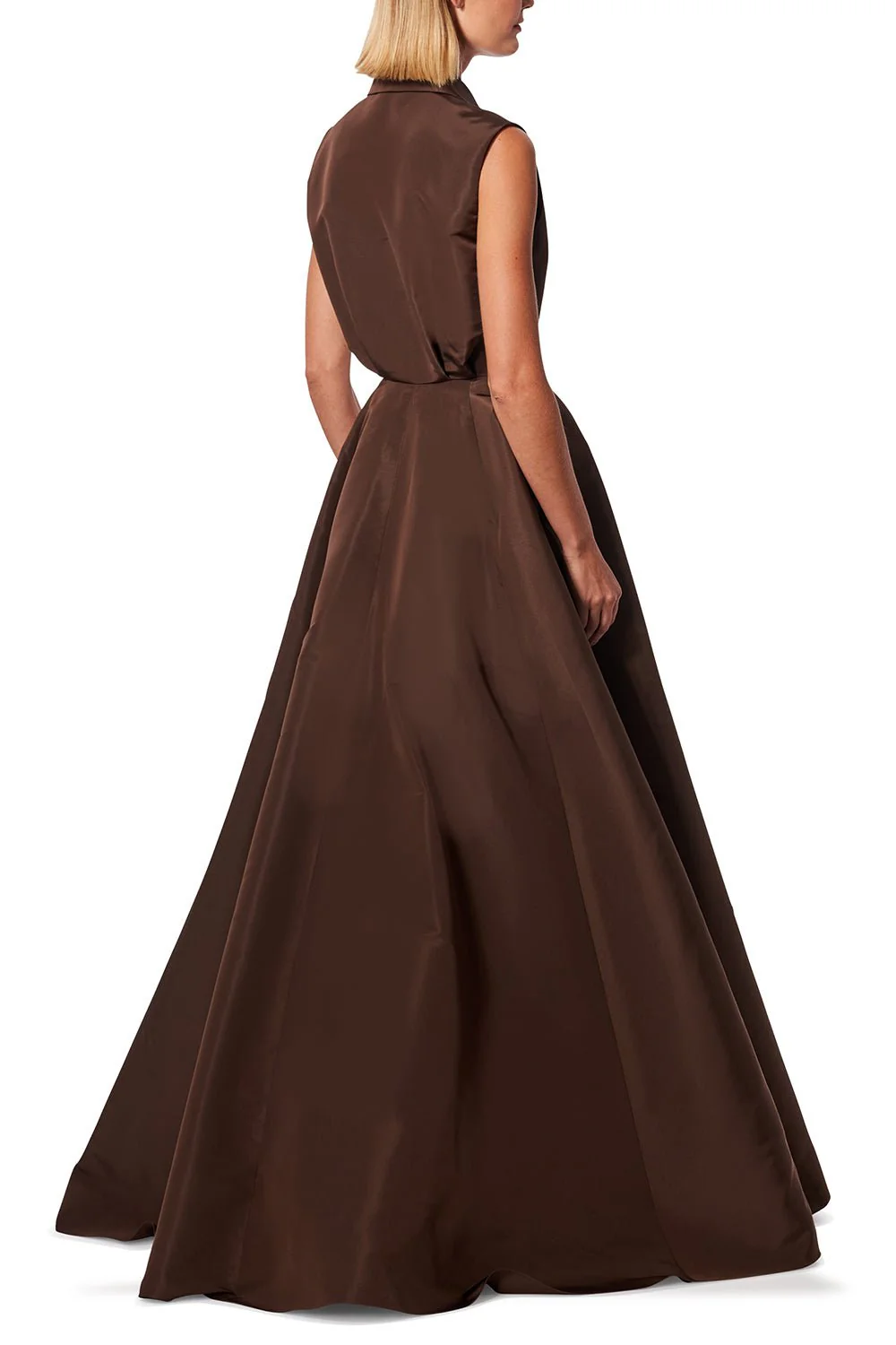 Sleeveless Trench Gown - Mocha - Image 4
