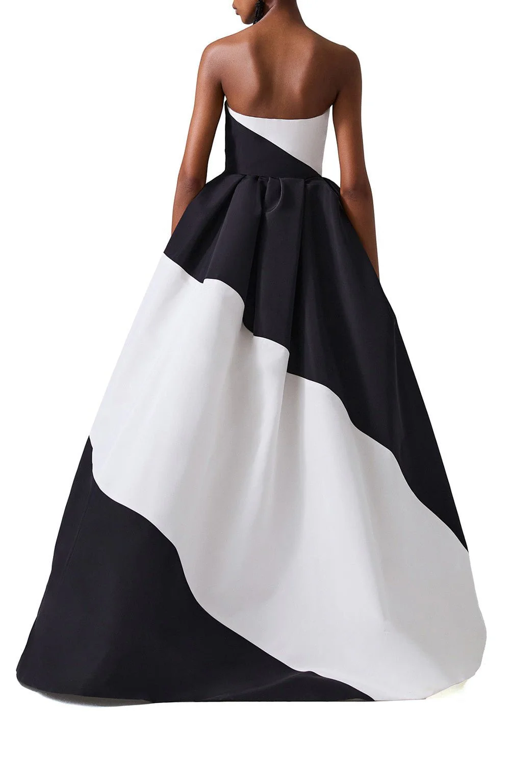Strapless Colorblock Ball Gown - Image 3