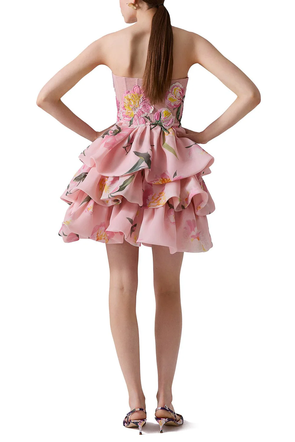 Strapless Ruffled Mini Dress - Image 4