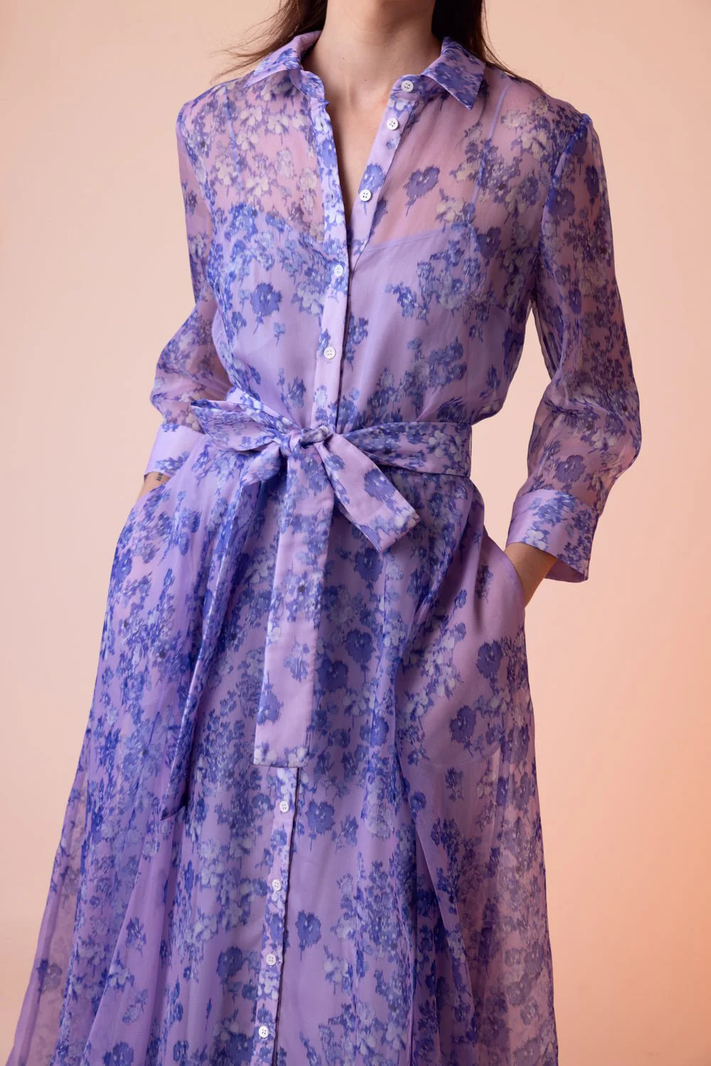 Three Quarter Sleeve Trench Gown - Image 3