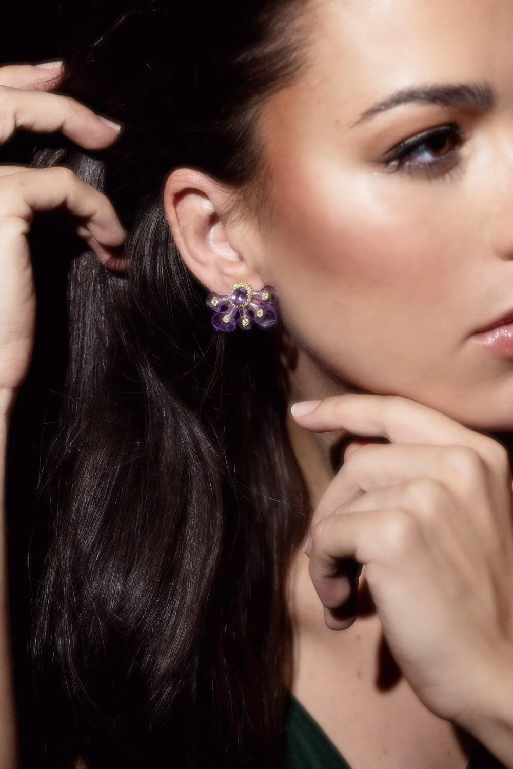 Amethyst Mother Nature Earrings - Image 4