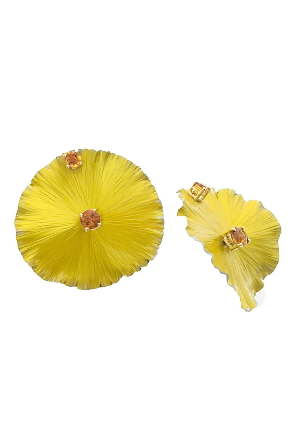 Large Citrine Mother Nature Earrings