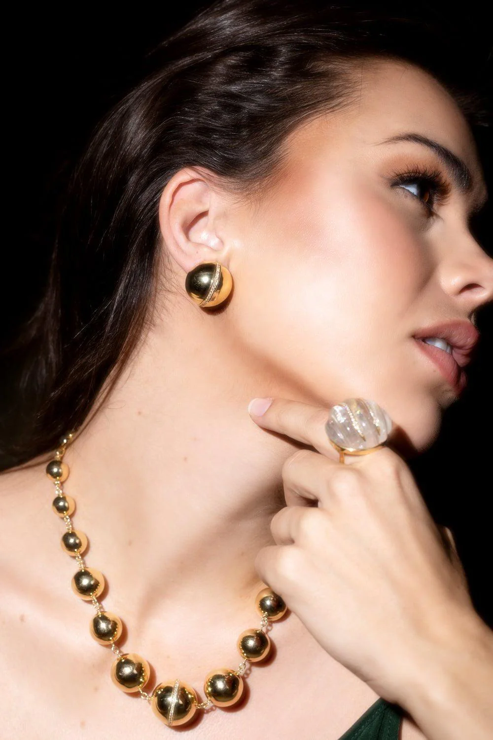 Large Sphere Earrings - Image 3