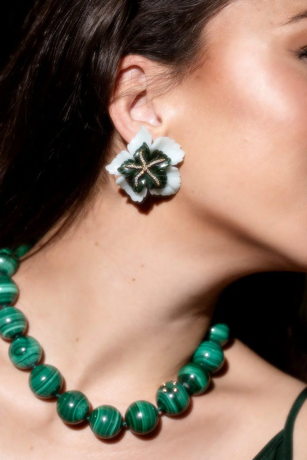 Quartzite Jade Mother Nature Earrings - Image 4