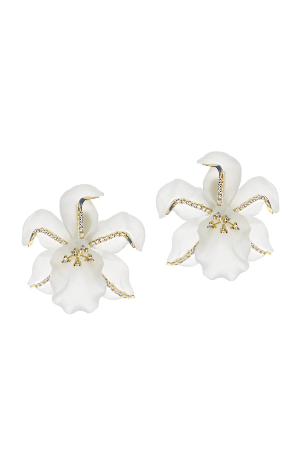 Rock Crystal Flower Earrings