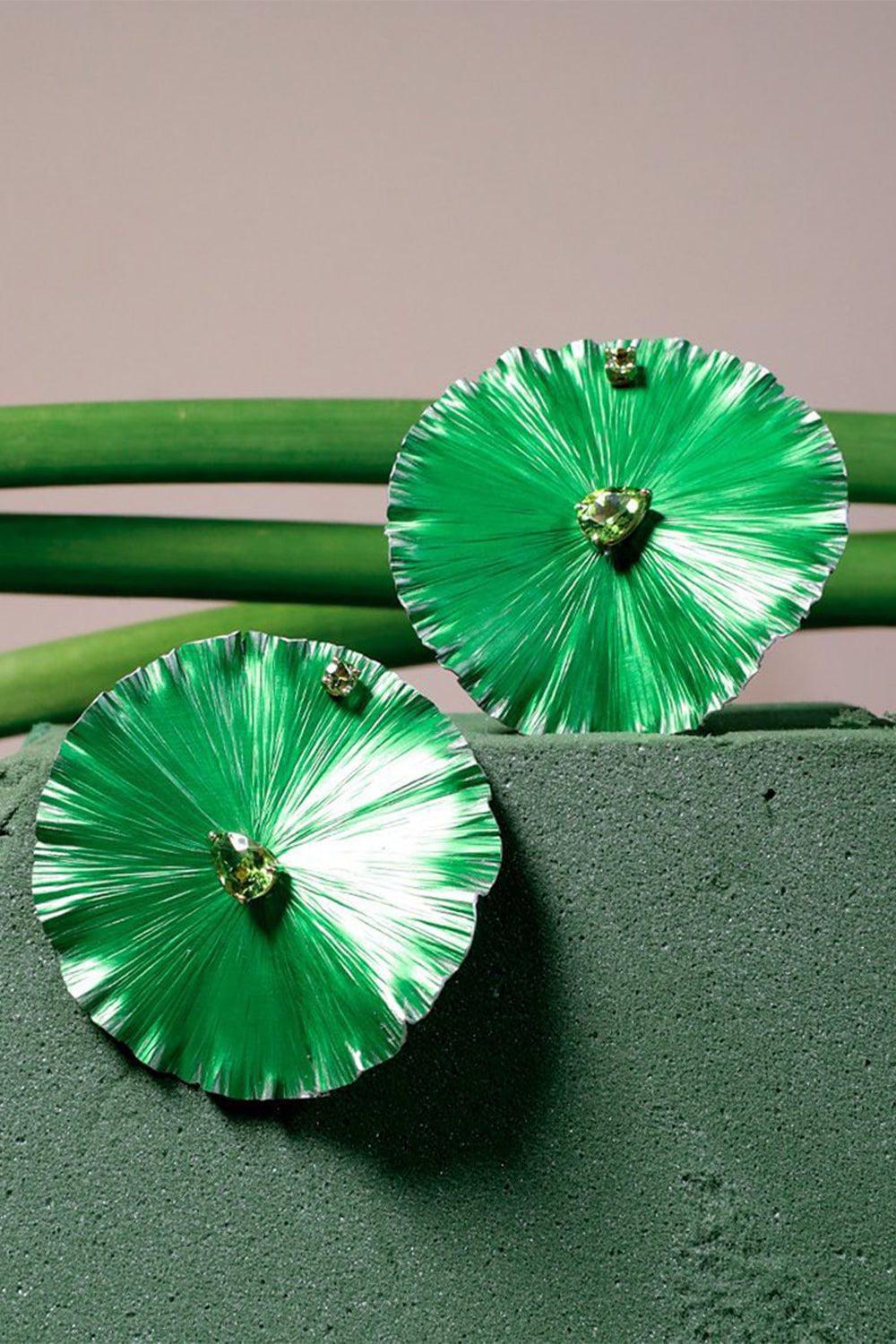 Small Peridot Mother Nature Earrings - Image 3