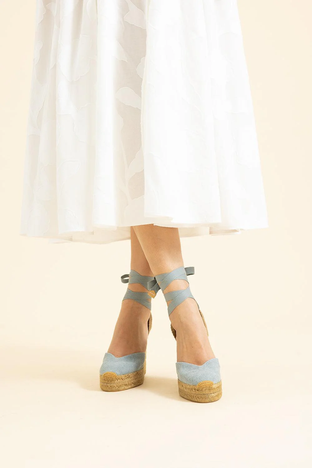 Chiara Wedge Sandal - Aqua - Image 4