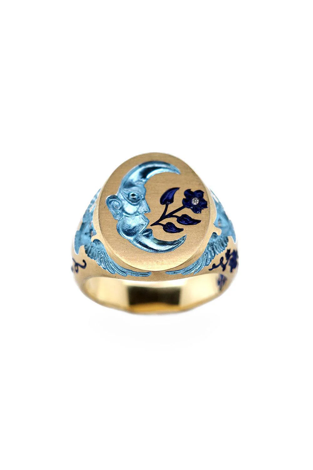 Blue Moon Owl Signet Ring - Image 4