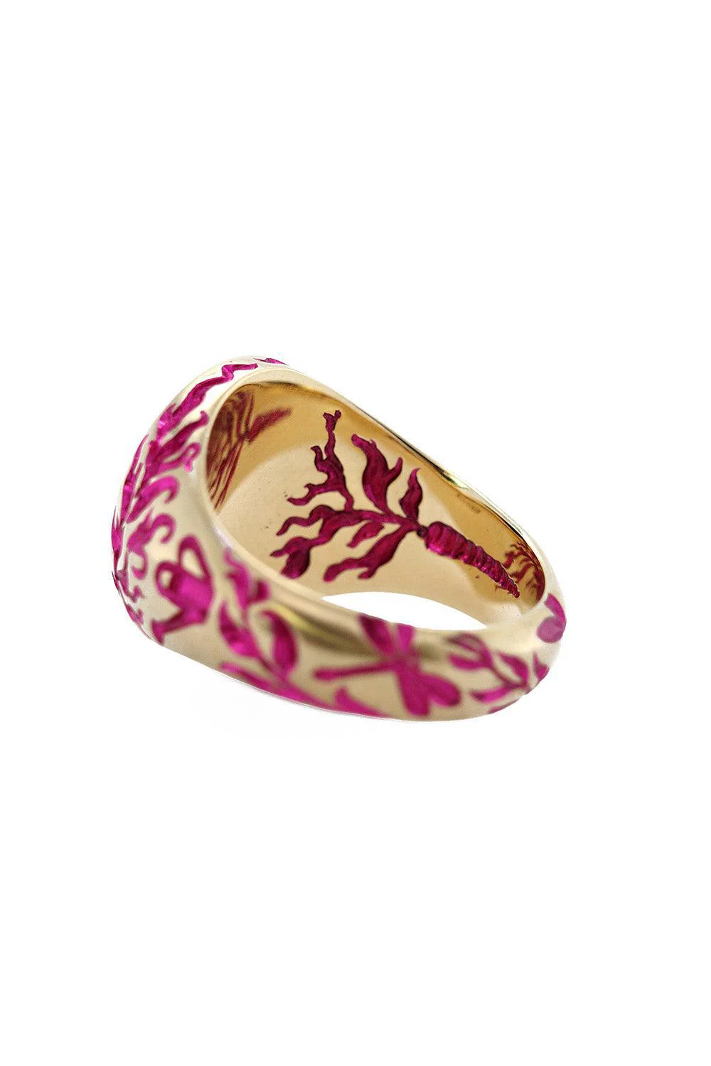 Pink Peony Signet Ring - Image 4