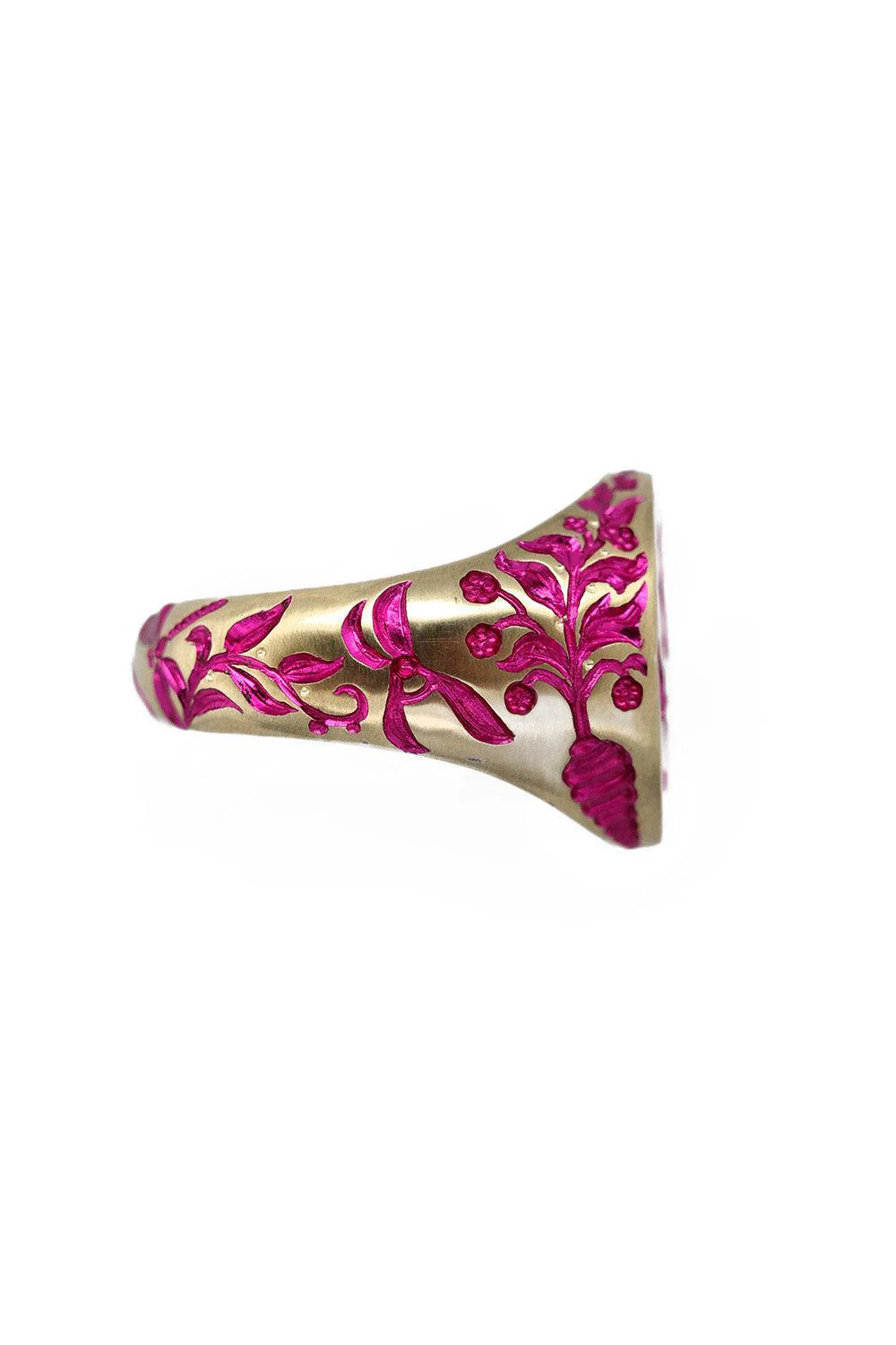 Pink Peony Signet Ring - Image 5