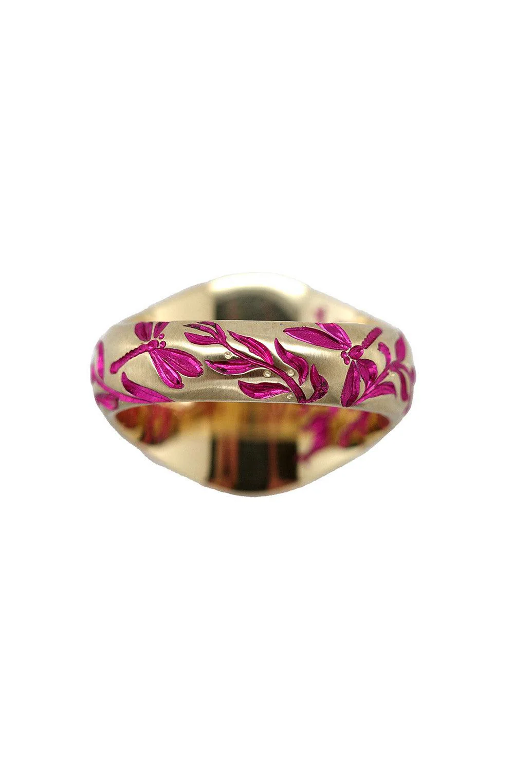 Pink Peony Signet Ring - Image 6