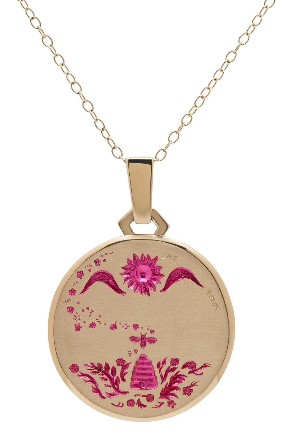 Pink Queen Bee Pendant Necklace - Image 6