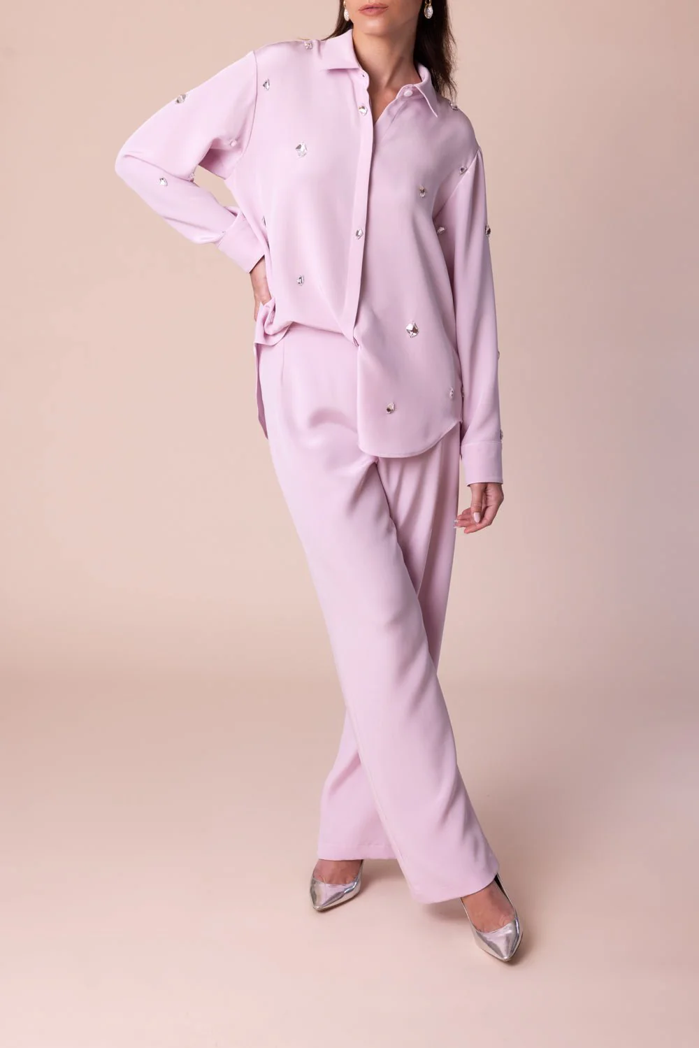 Classic Pull On Pant - Lilac - Image 3