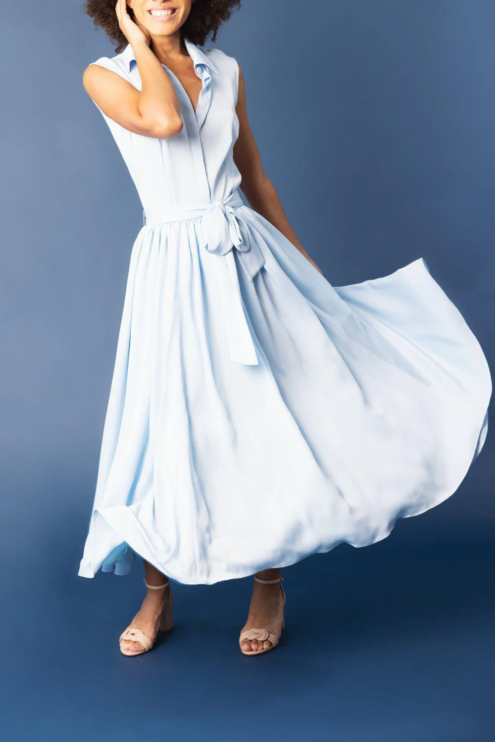Gathered Vintage Midi Skirt - Image 2