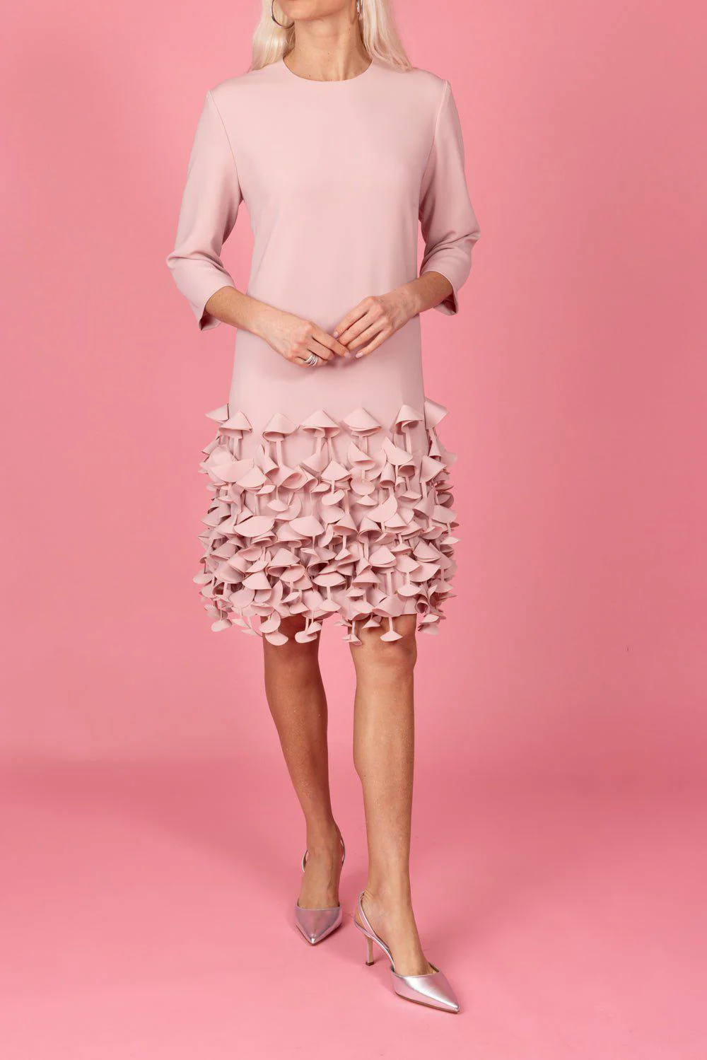 Three Quarter Sleeve Arak Dress - Blush - Image 3