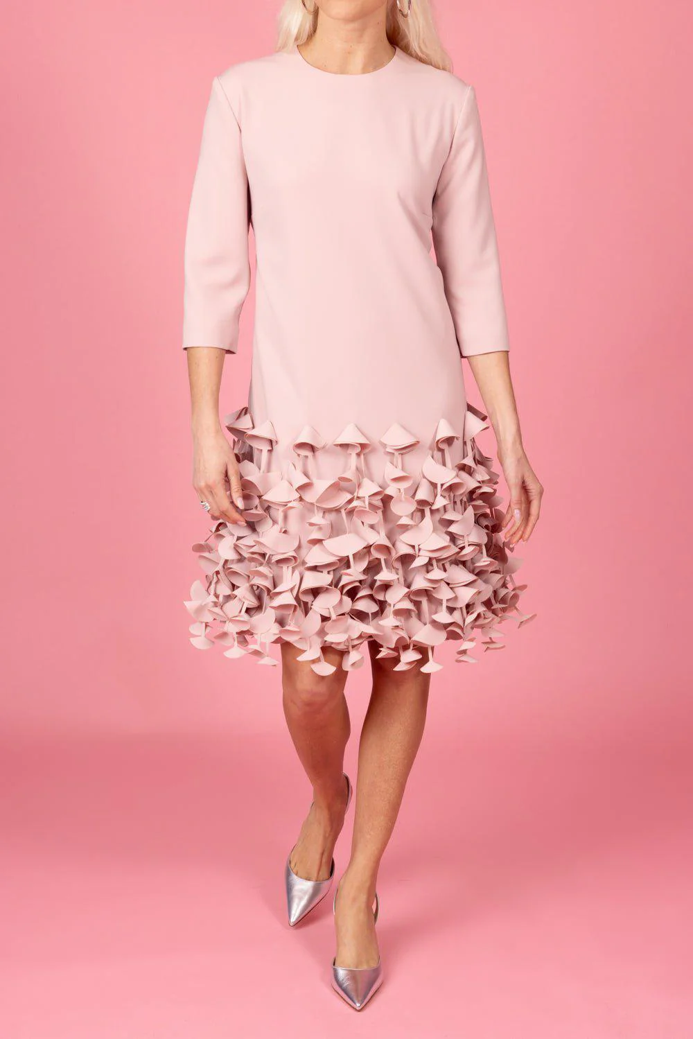 Three Quarter Sleeve Arak Dress - Blush - Image 4