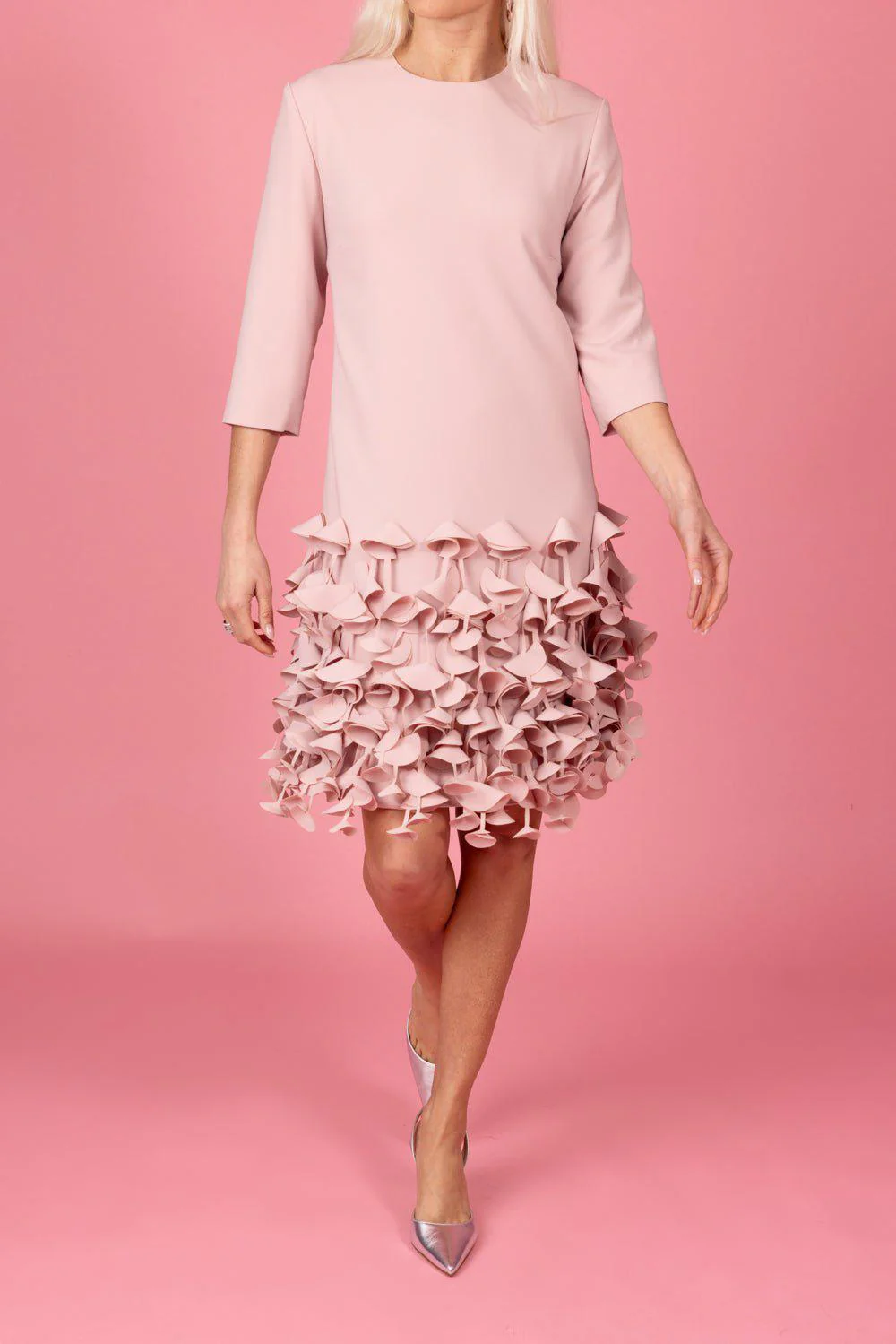 Three Quarter Sleeve Arak Dress - Blush - Image 5